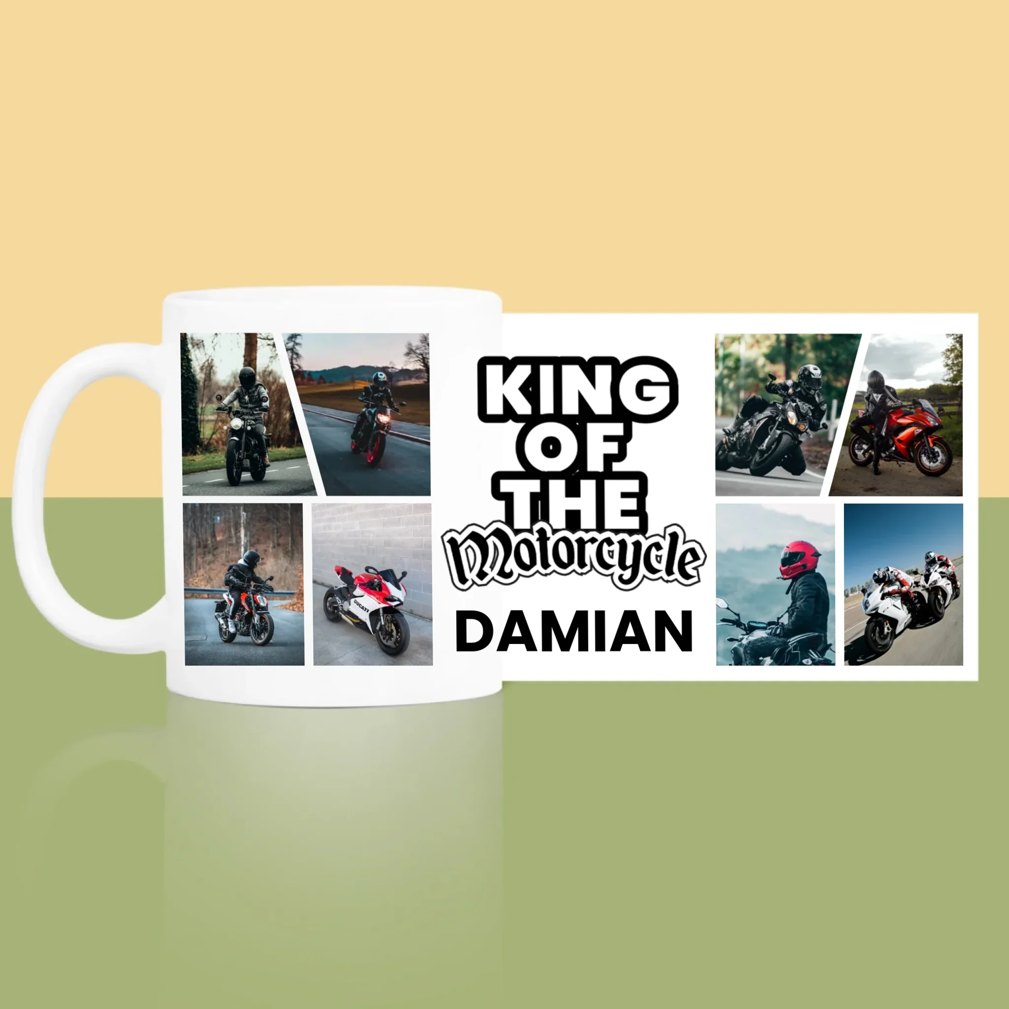 Fotokolaż: King Of The Motorcycle - Kubek z Nadrukiem - Image 4
