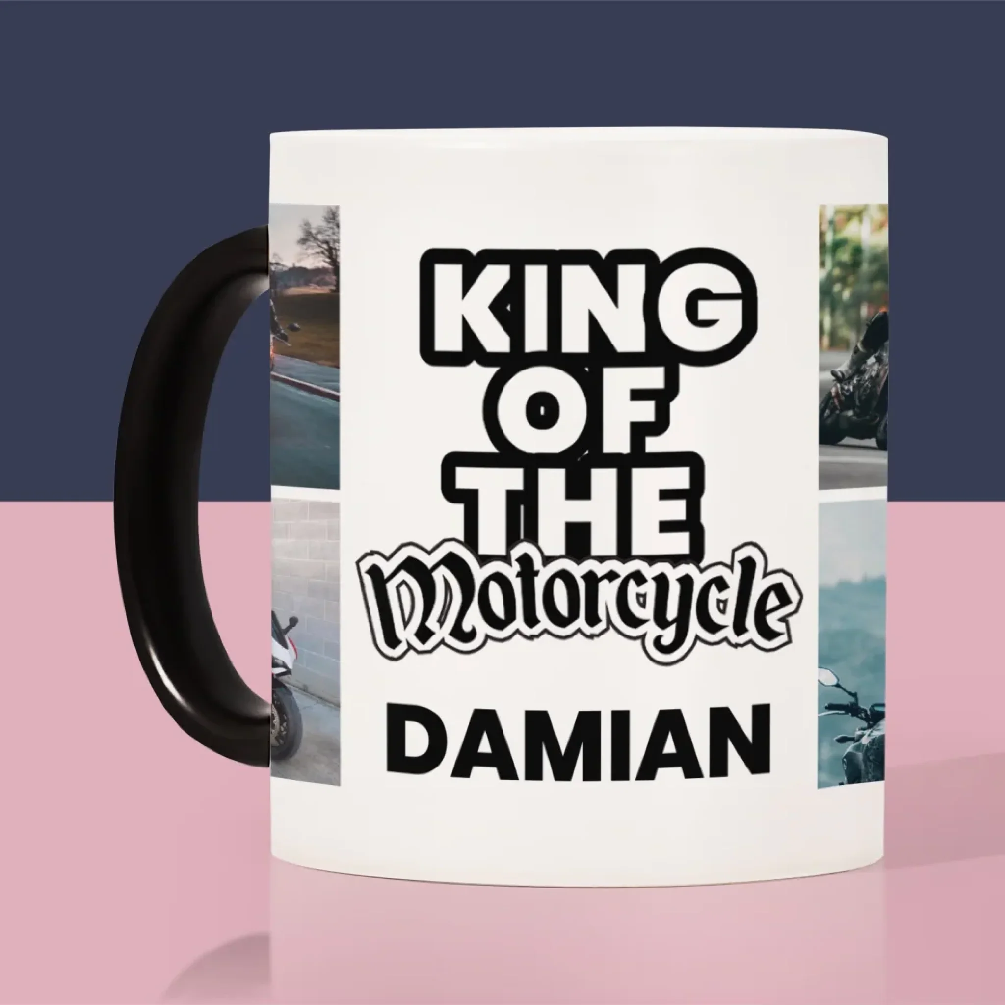 Fotokolaż: King Of The Motorcycle - Kubek z Nadrukiem - Image 5