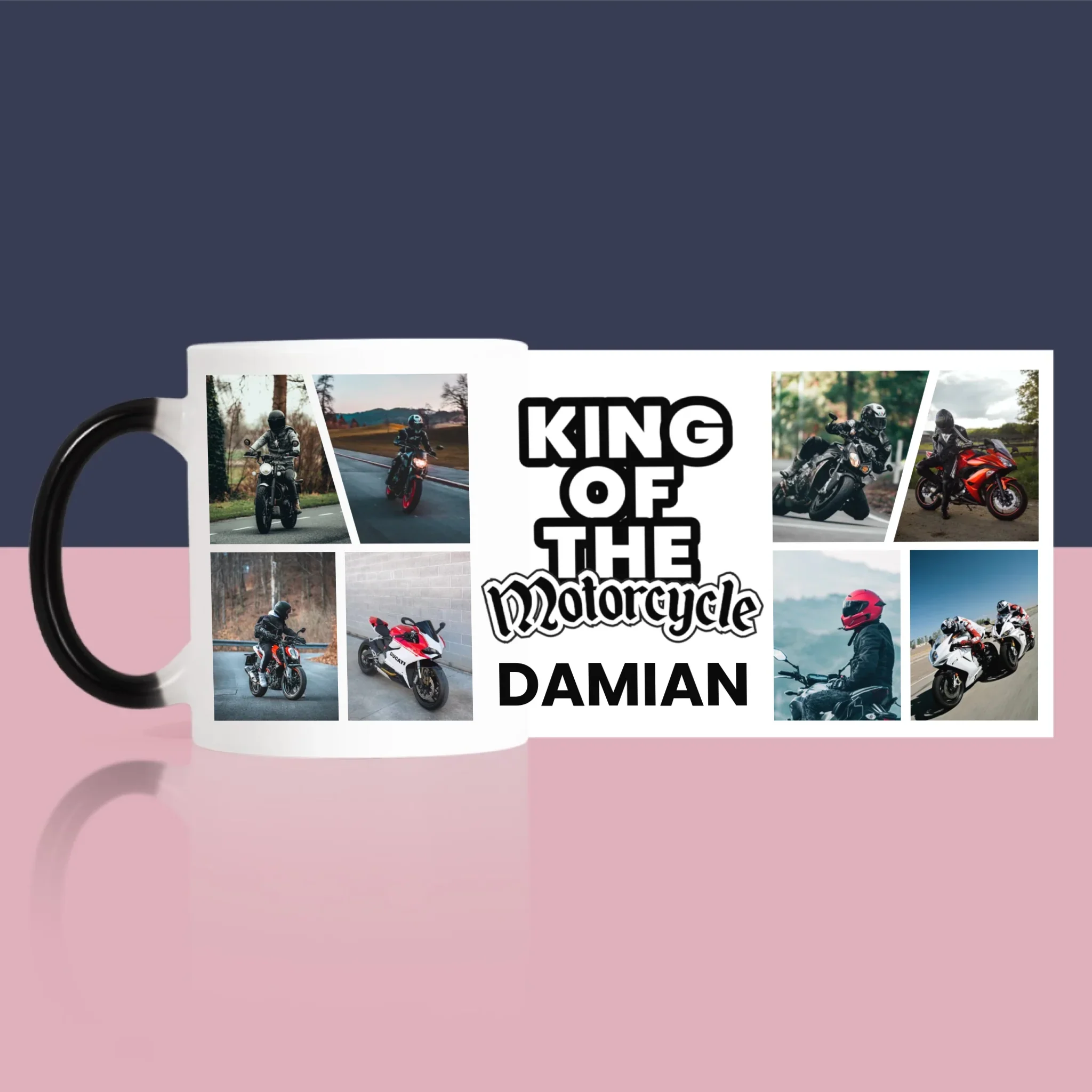 Fotokolaż: King Of The Motorcycle - Kubek z Nadrukiem - Image 7