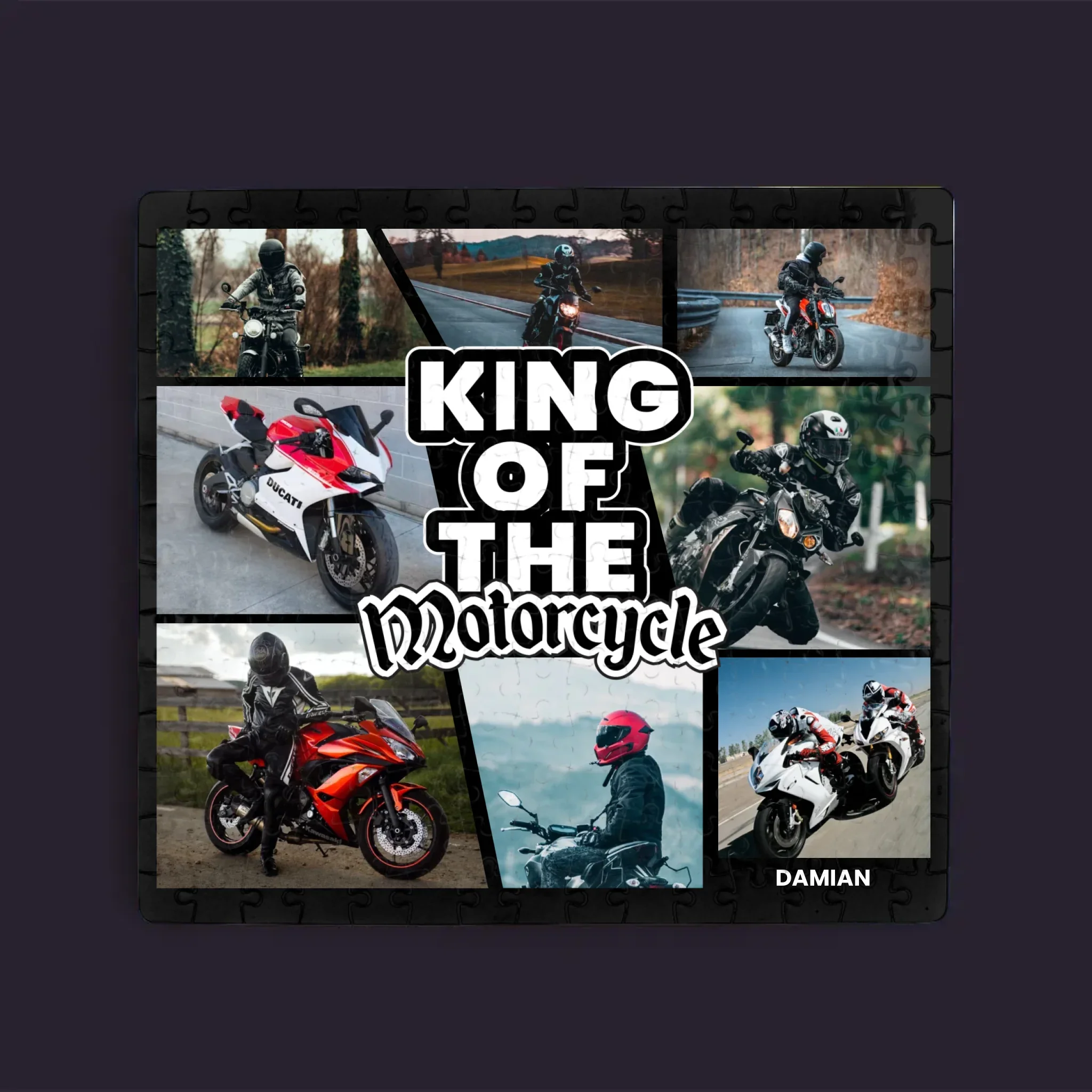 Fotokolaż: King Of The Motorcycle - Personalizowane Puzzle - Image 3