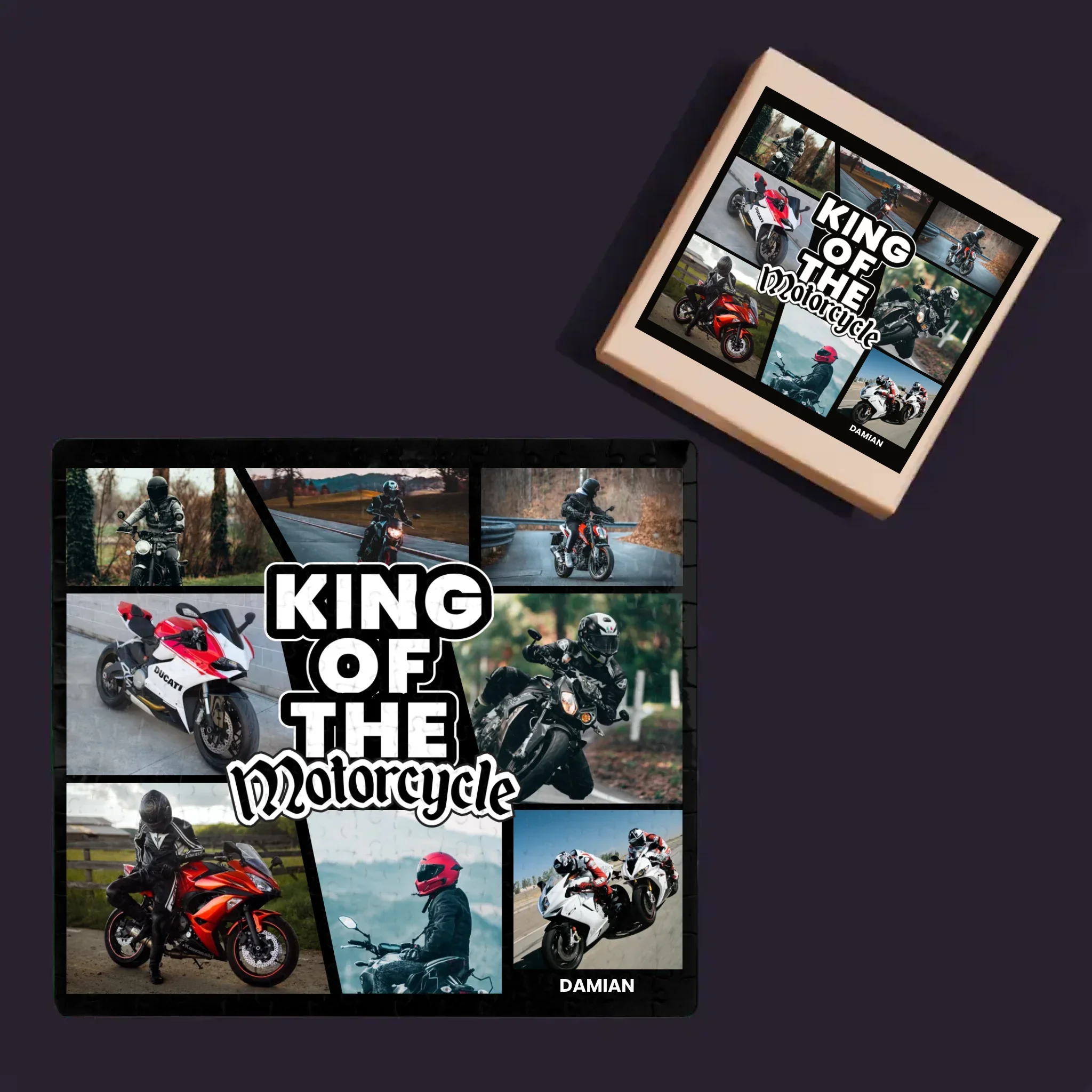 Fotokolaż: King Of The Motorcycle - Personalizowane Puzzle - Image 4