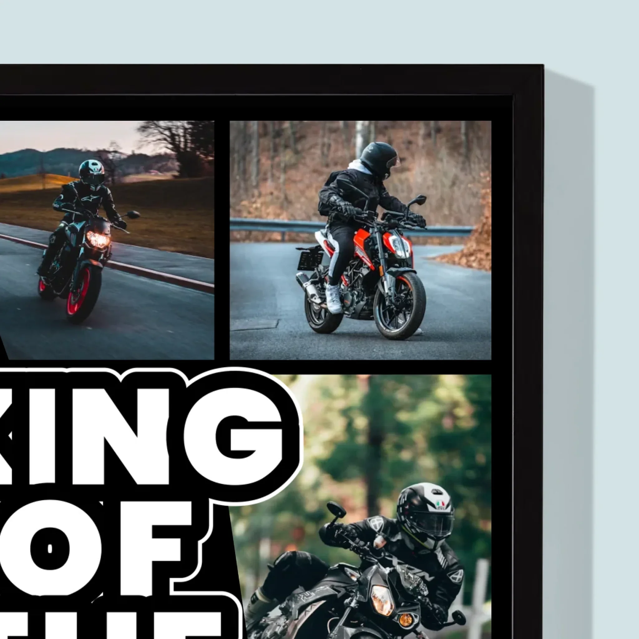 Fotokolaż: King Of The Motorcycle - Wydruk Obramowany - Image 2