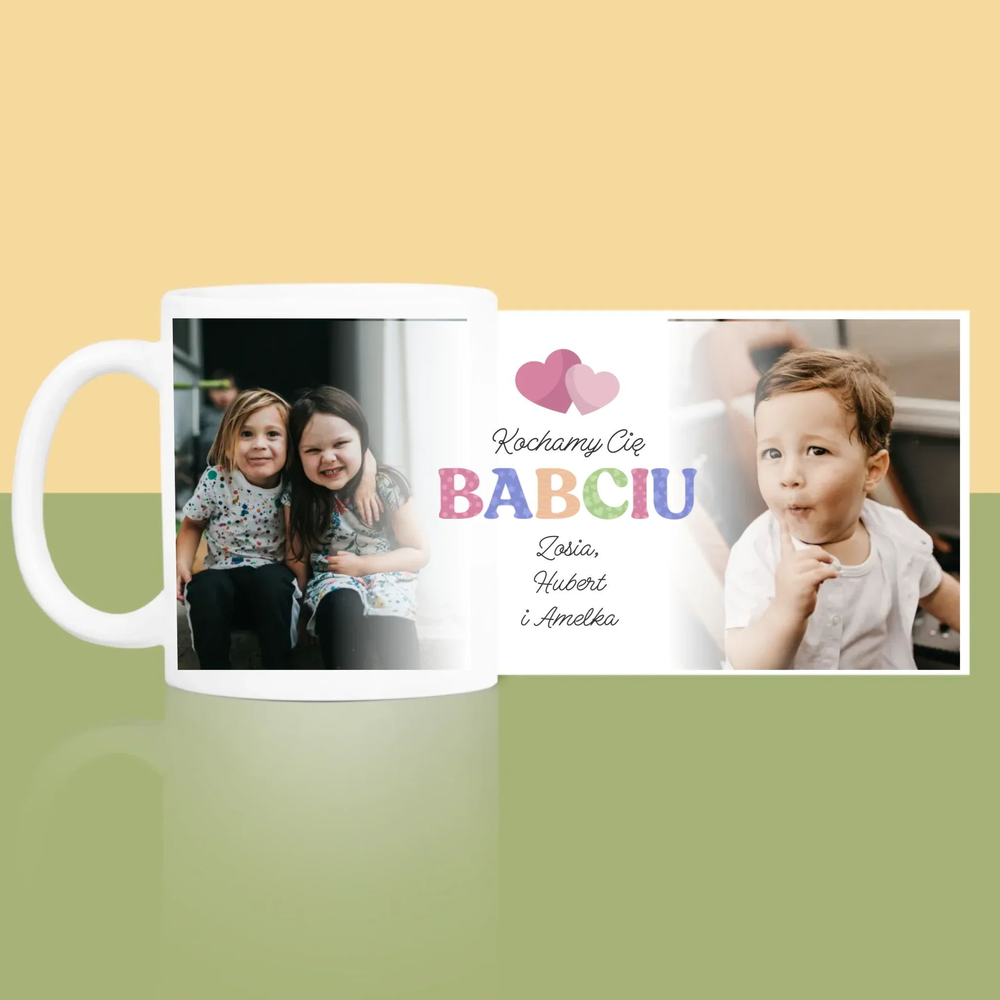 Fotokolaż: Kocham Cię Babciu - Kubek z Nadrukiem - Image 4