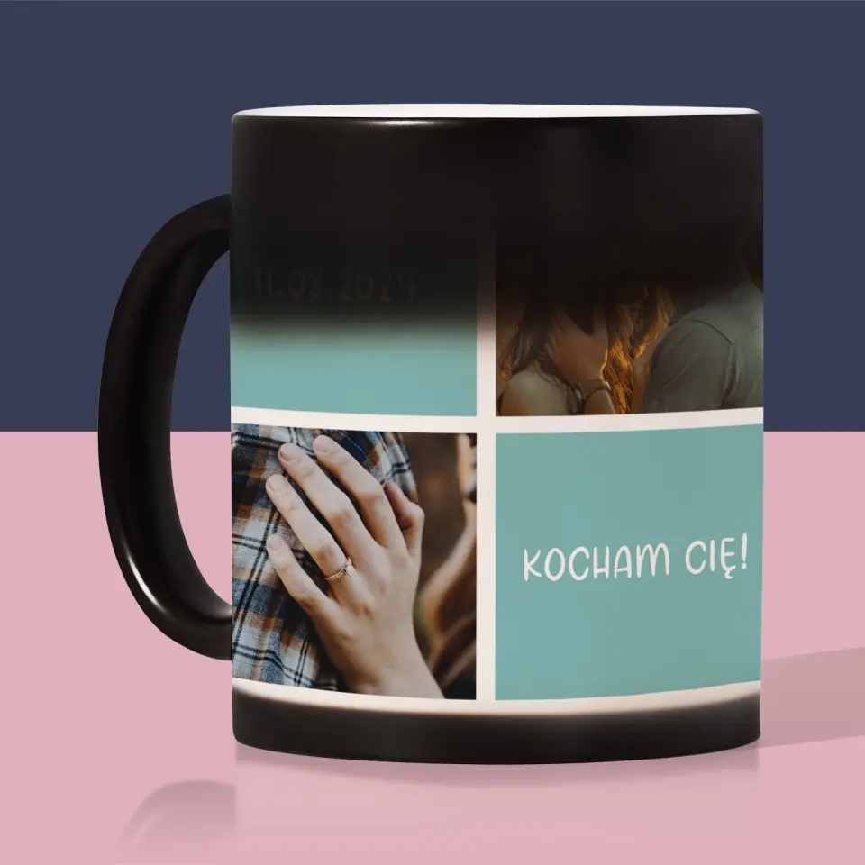 Fotokolaż: Kocham Cię Inicjały - Kubek z Nadrukiem - Image 8