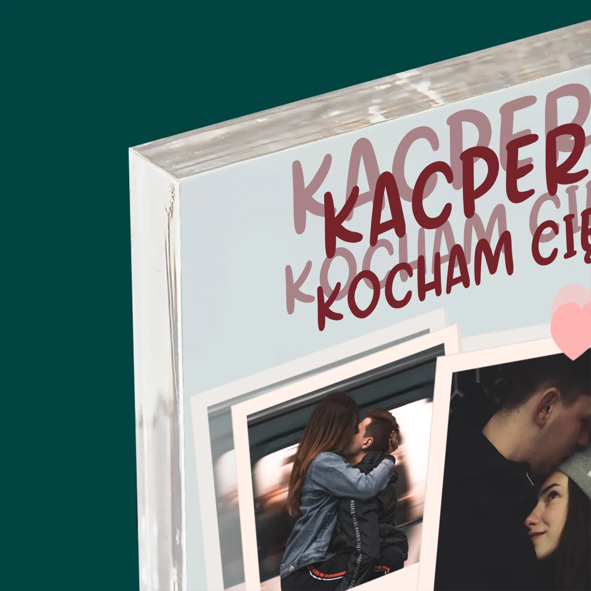 Fotokolaż: Kocham Cię Za To, Kim Jesteś - Blok Akrylowy z Nadrukiem - Image 4