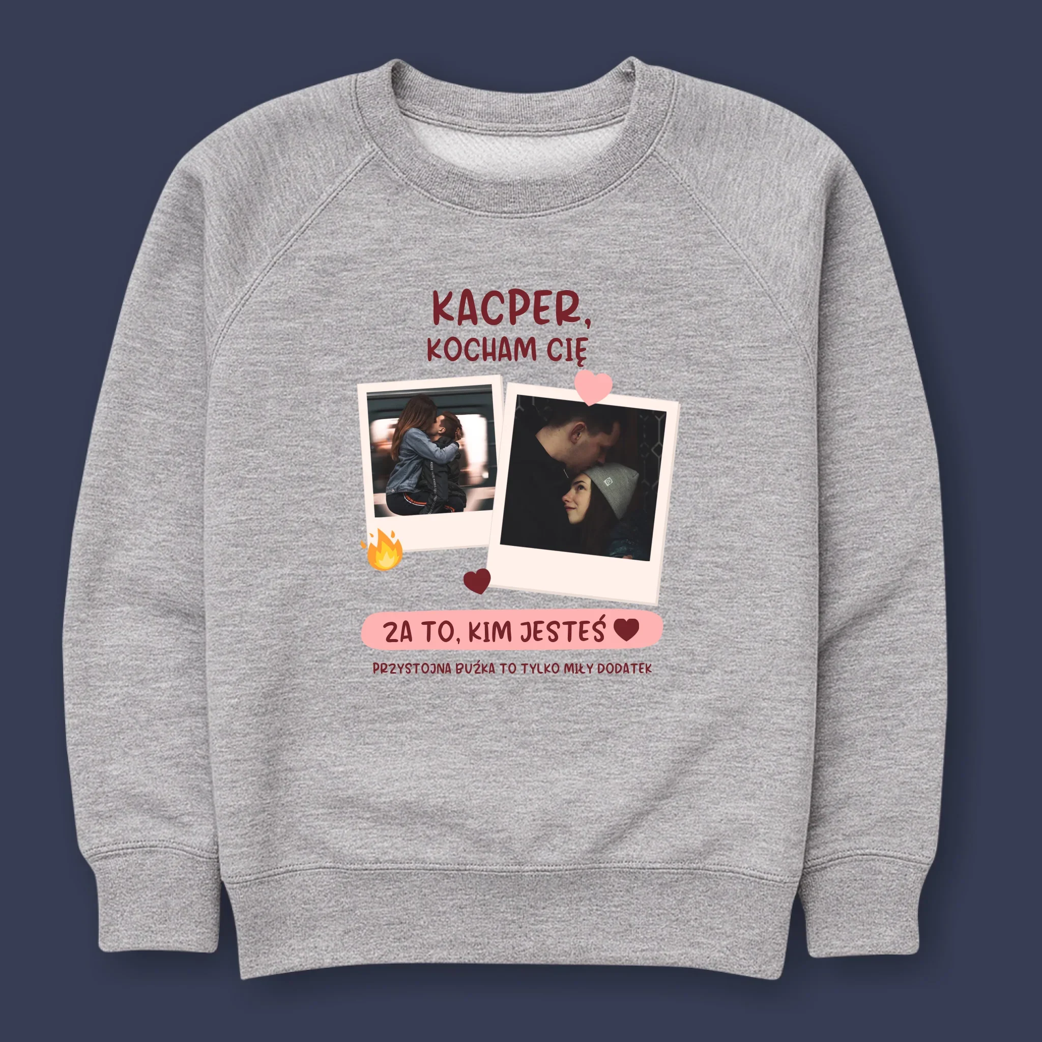 Fotokolaż: Kocham Cię Za To, Kim Jesteś - Bluza Męska z Kapturem - Image 10