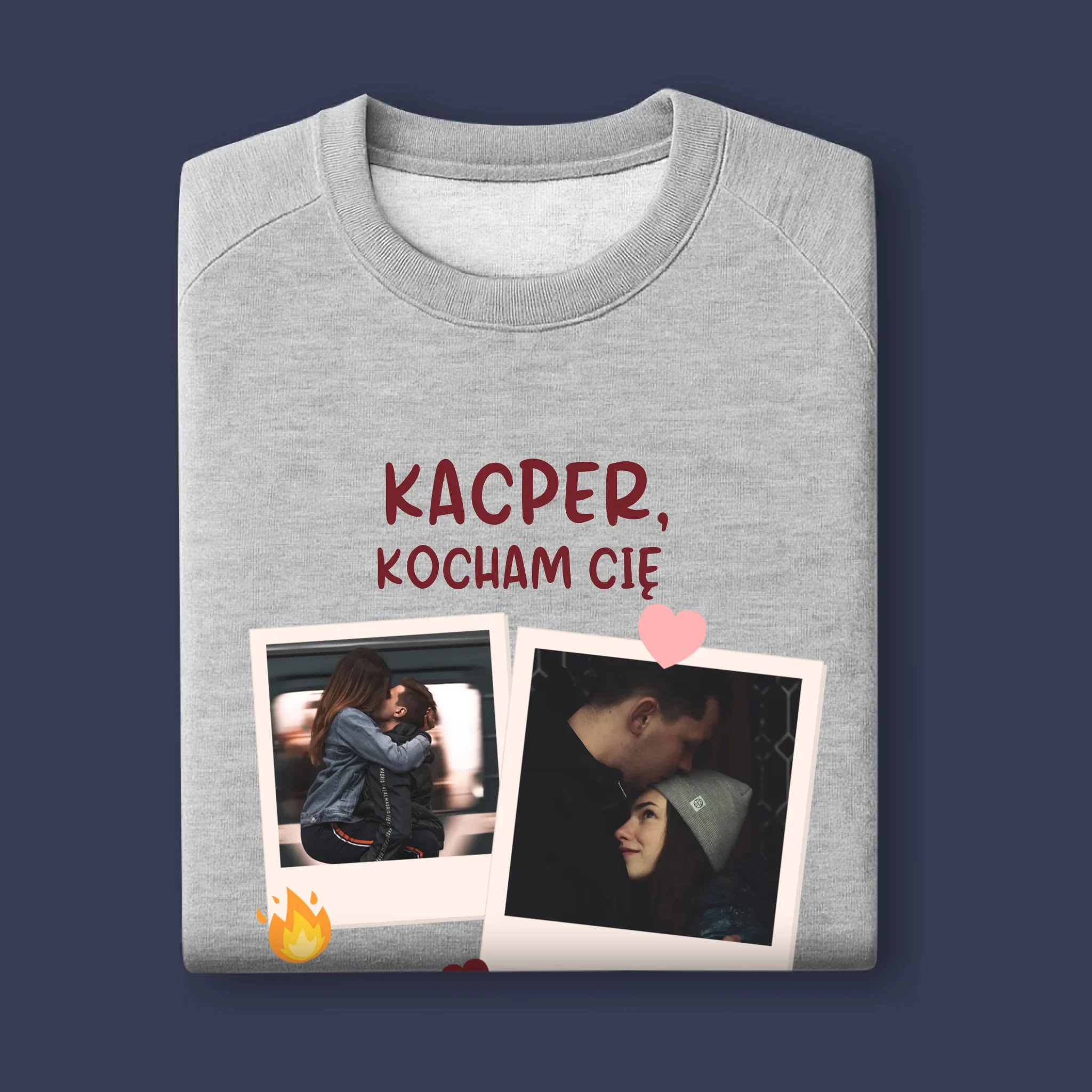 Fotokolaż: Kocham Cię Za To, Kim Jesteś - Bluza Męska z Kapturem - Image 11