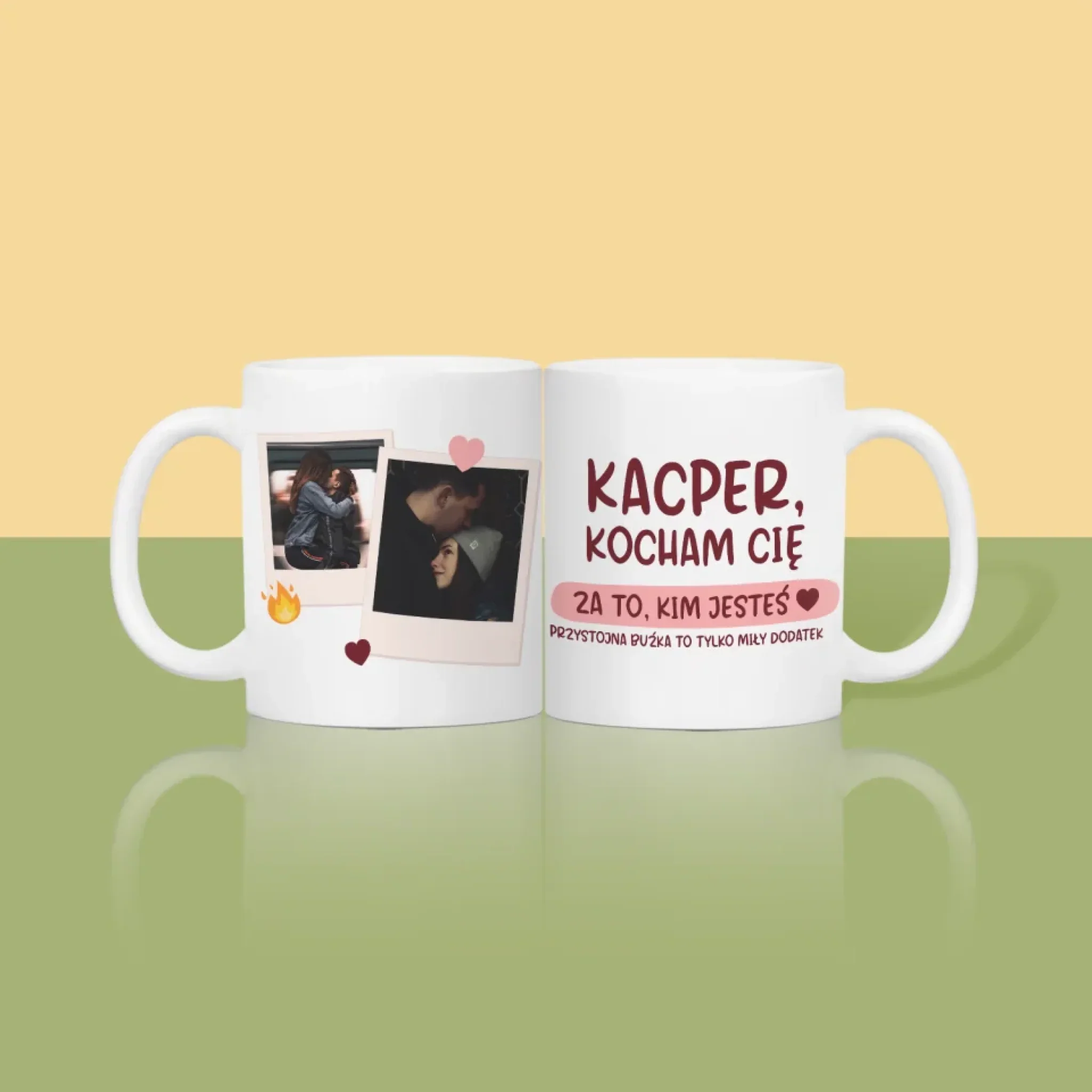 Fotokolaż: Kocham Cię Za To, Kim Jesteś - Kubek z Nadrukiem