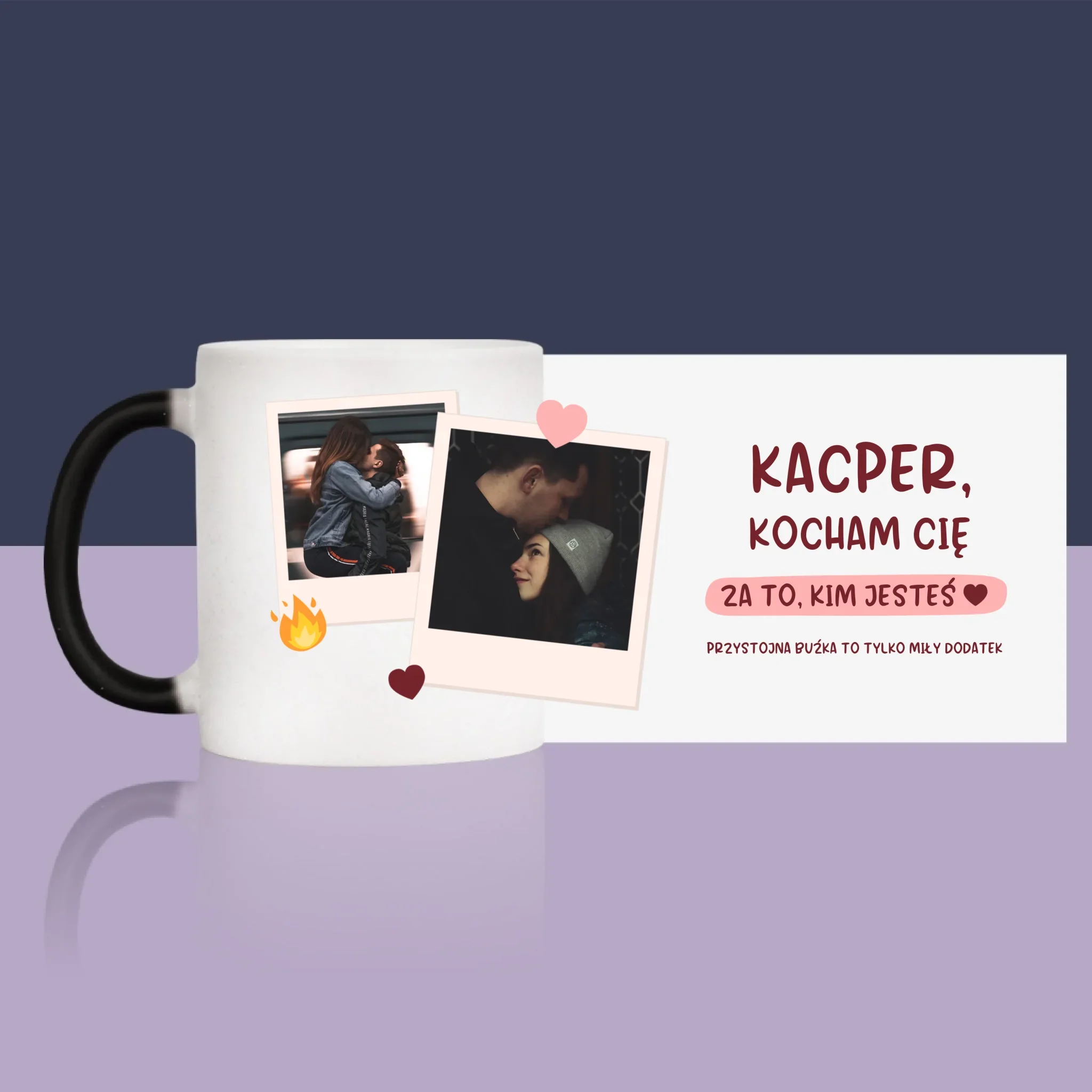Fotokolaż: Kocham Cię Za To, Kim Jesteś - Kubek z Nadrukiem - Image 13