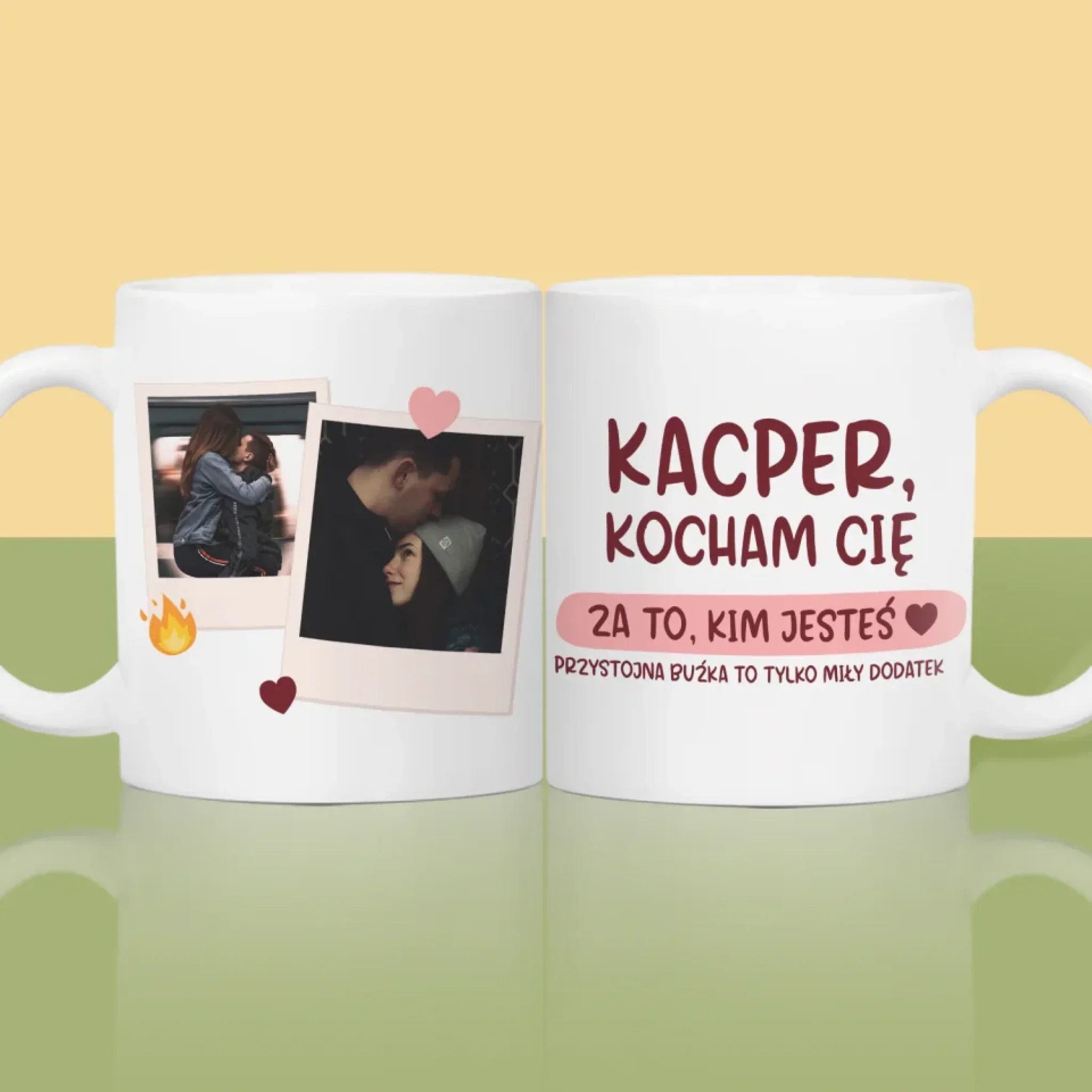 Fotokolaż: Kocham Cię Za To, Kim Jesteś - Kubek z Nadrukiem - Image 2