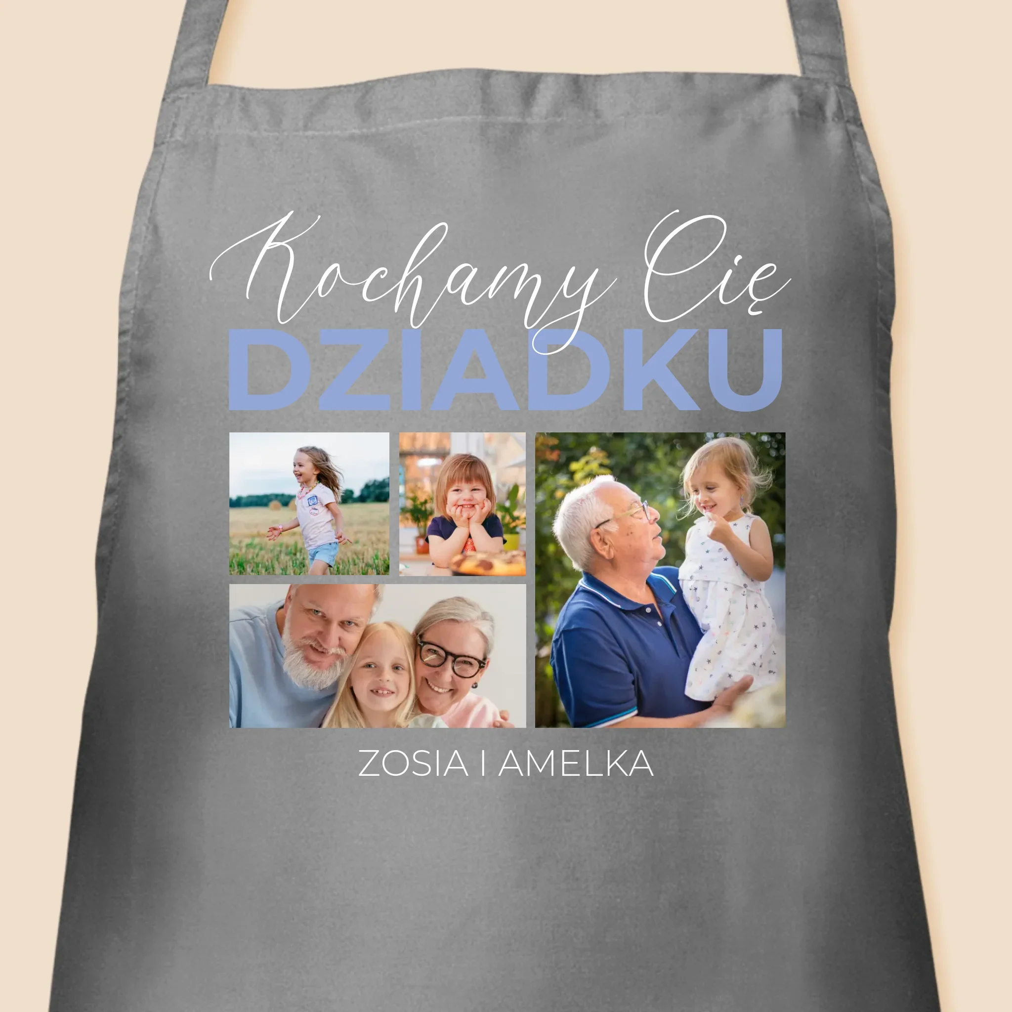 Fotokolaż: Kochamy Cię Dziadku - Fartuch z Nadrukiem - Image 3