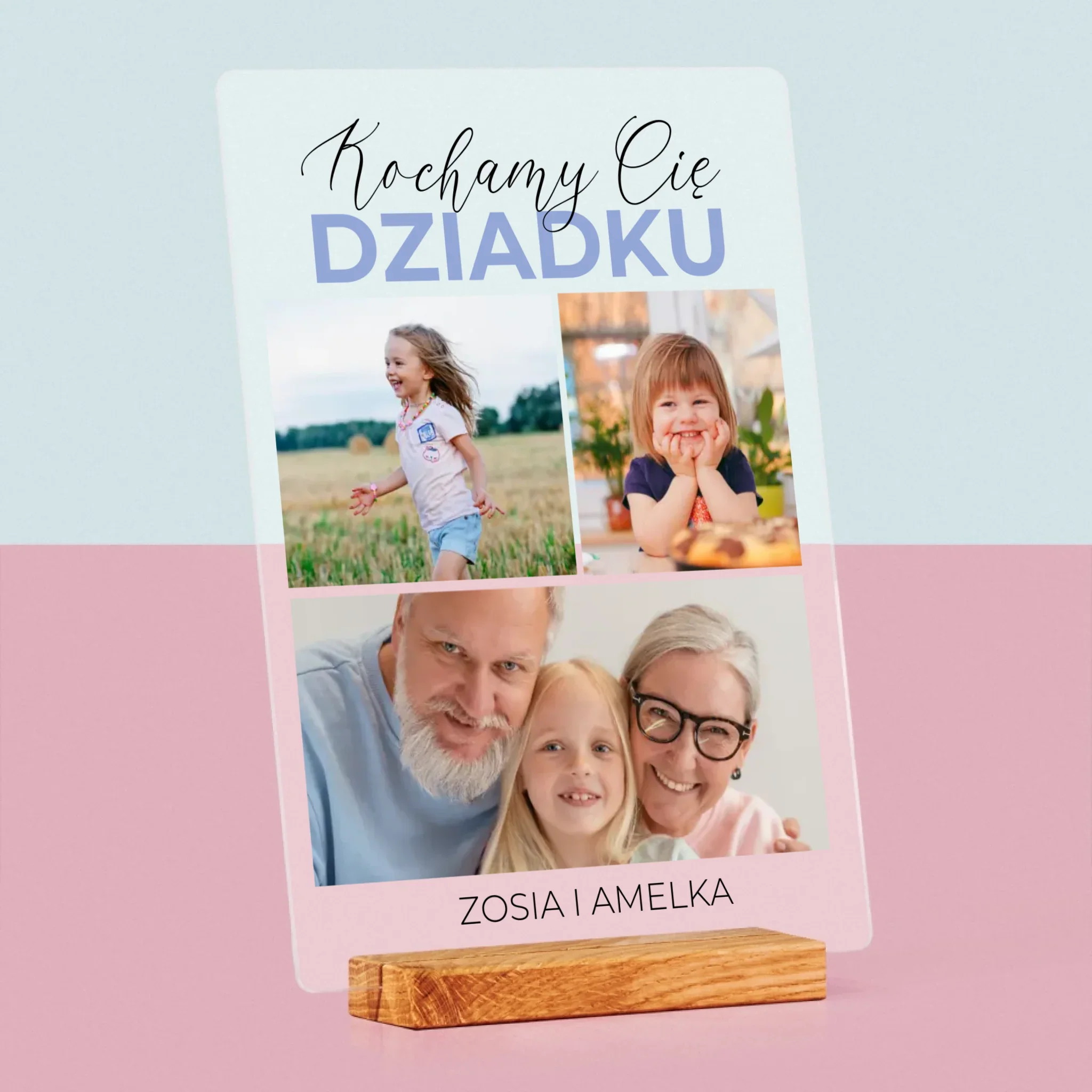 Fotokolaż: Kochamy Cię Dziadku - Wydruk Na Szkle Akrylowym - Image 4