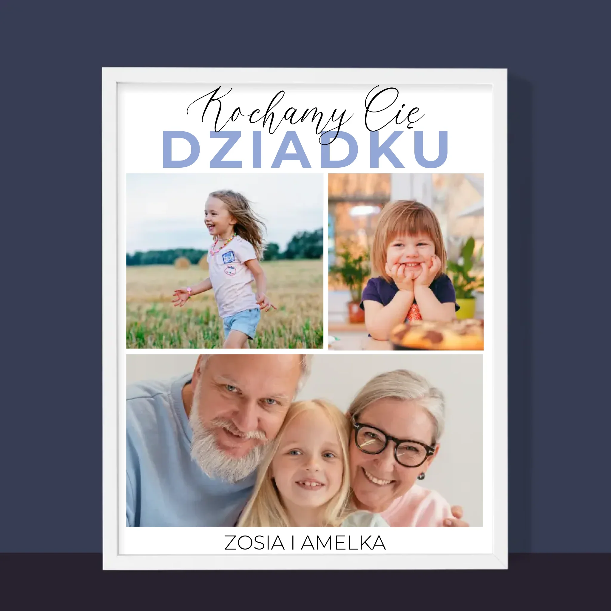 Fotokolaż: Kochamy Cię Dziadku - Wydruk Obramowany - Image 10