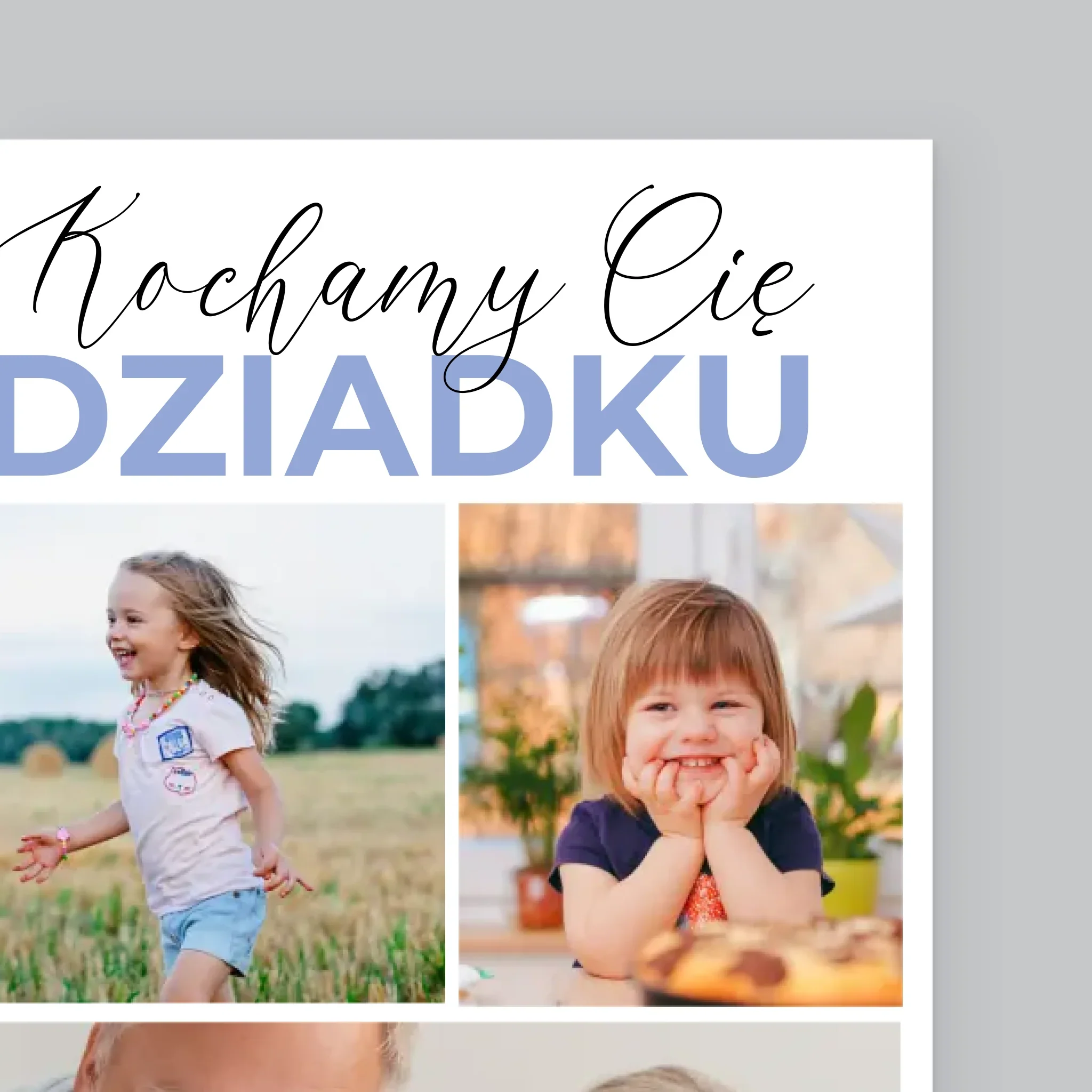 Fotokolaż: Kochamy Cię Dziadku - Wydruk Obramowany - Image 3