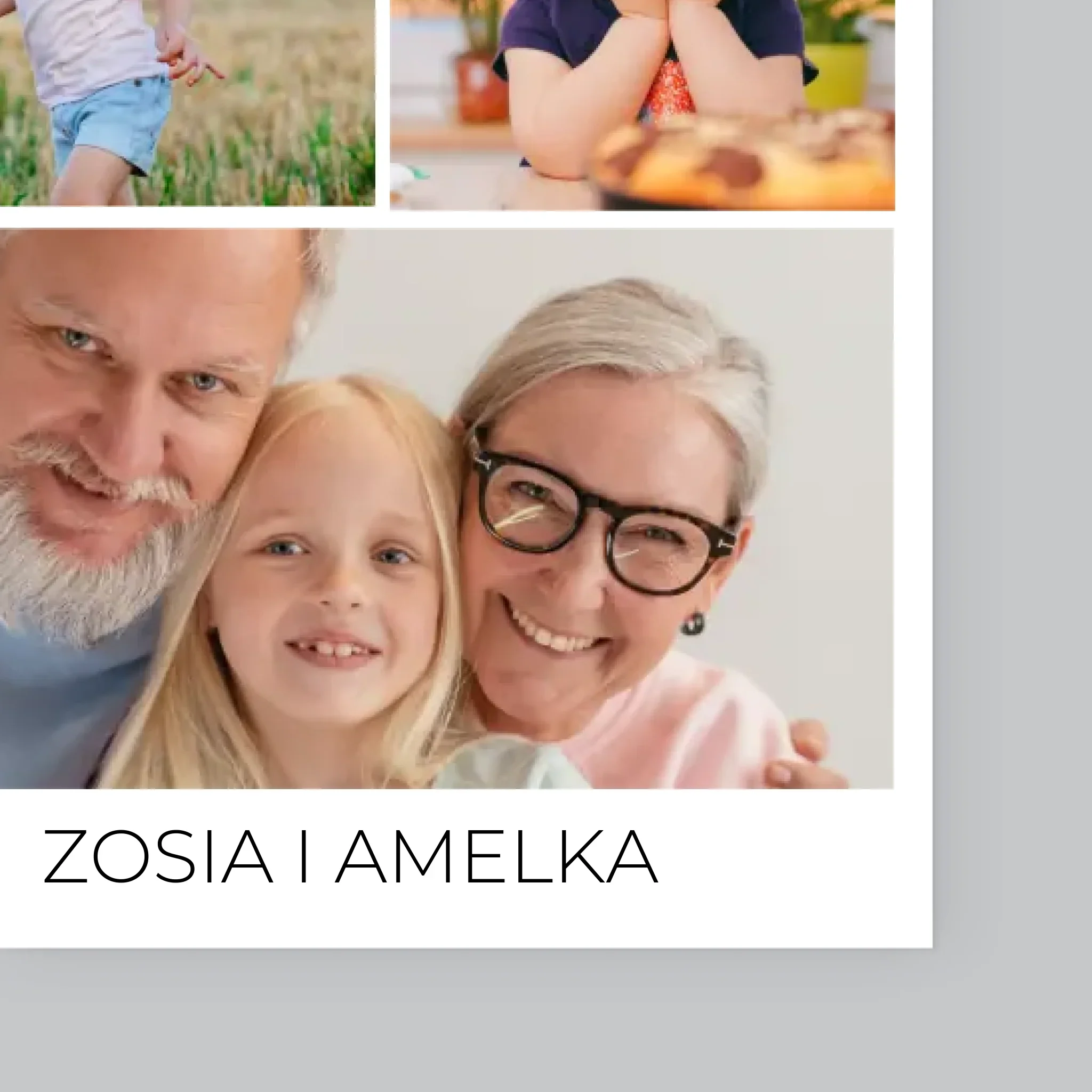 Fotokolaż: Kochamy Cię Dziadku - Wydruk Obramowany - Image 4