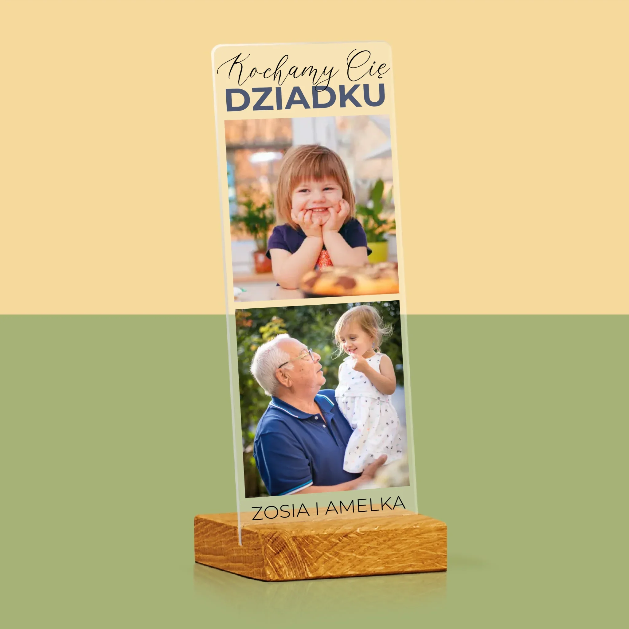 Fotokolaż: Kochamy Cię Dziadku - Zdjęcie Na Szkle Akrylowym Fotobudka