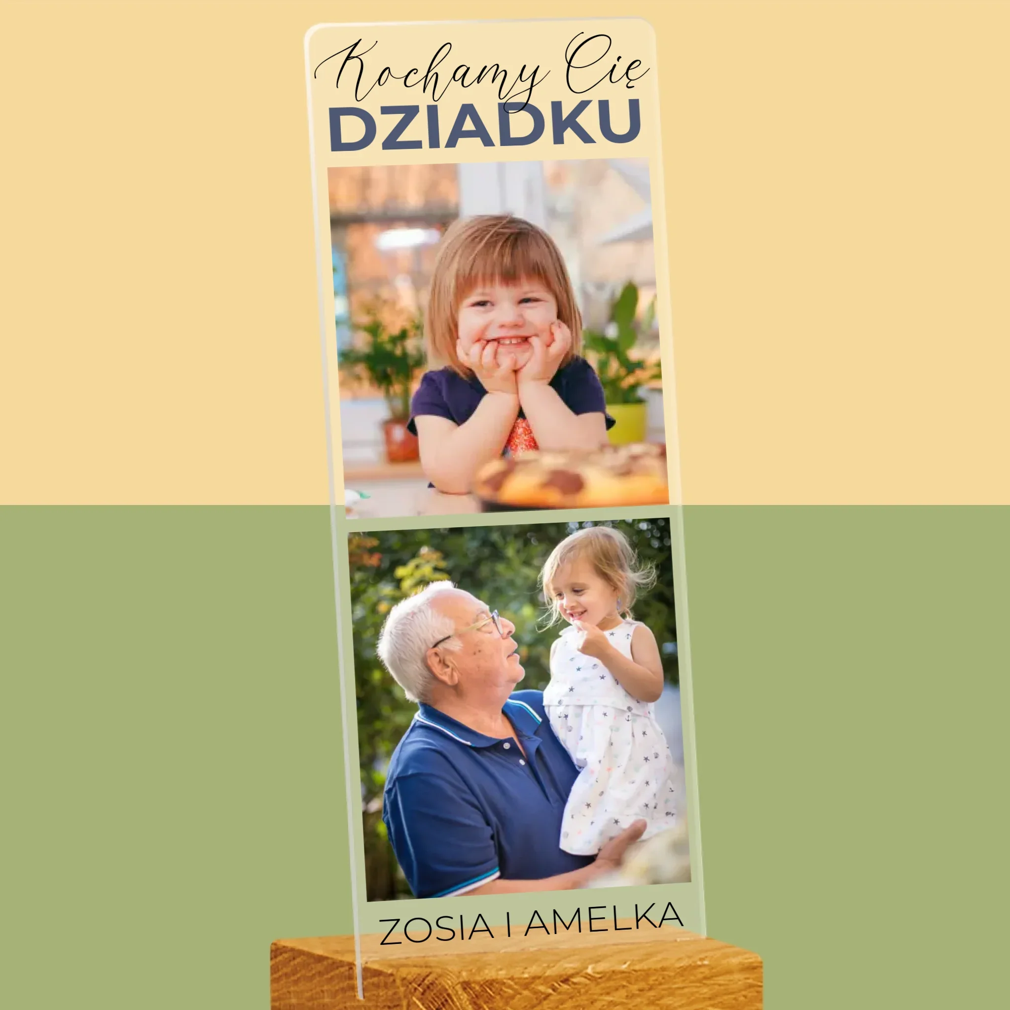 Fotokolaż: Kochamy Cię Dziadku - Zdjęcie Na Szkle Akrylowym Fotobudka - Image 2