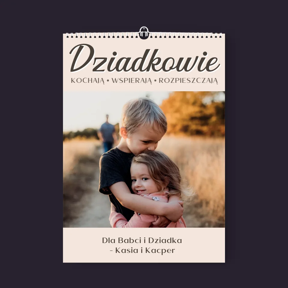 Fotokolaż: Kochani Dziadkowie - Personalizowany Kalendarz Ścienny