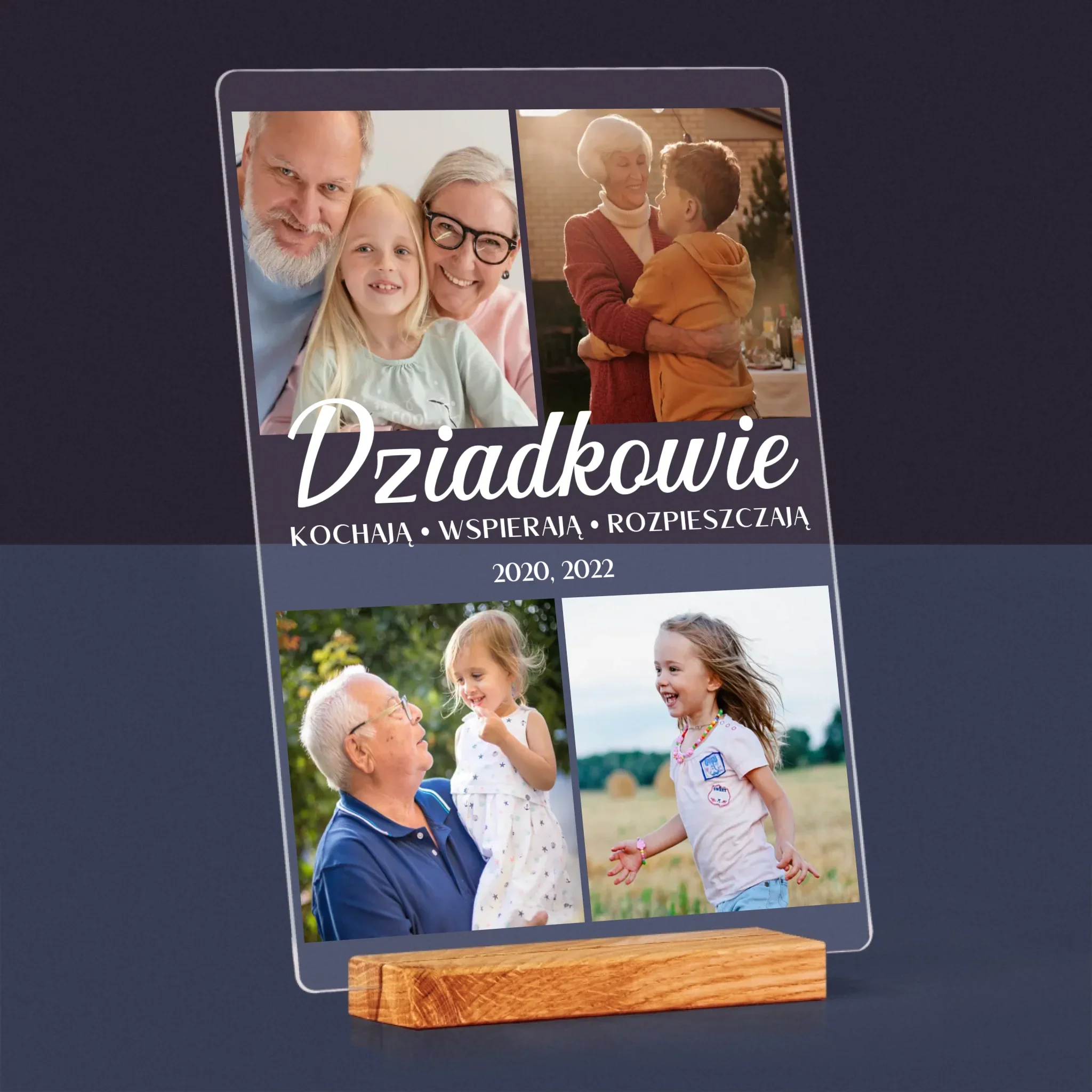 Fotokolaż: Kochani Dziadkowie - Wydruk Na Szkle Akrylowym - Image 4