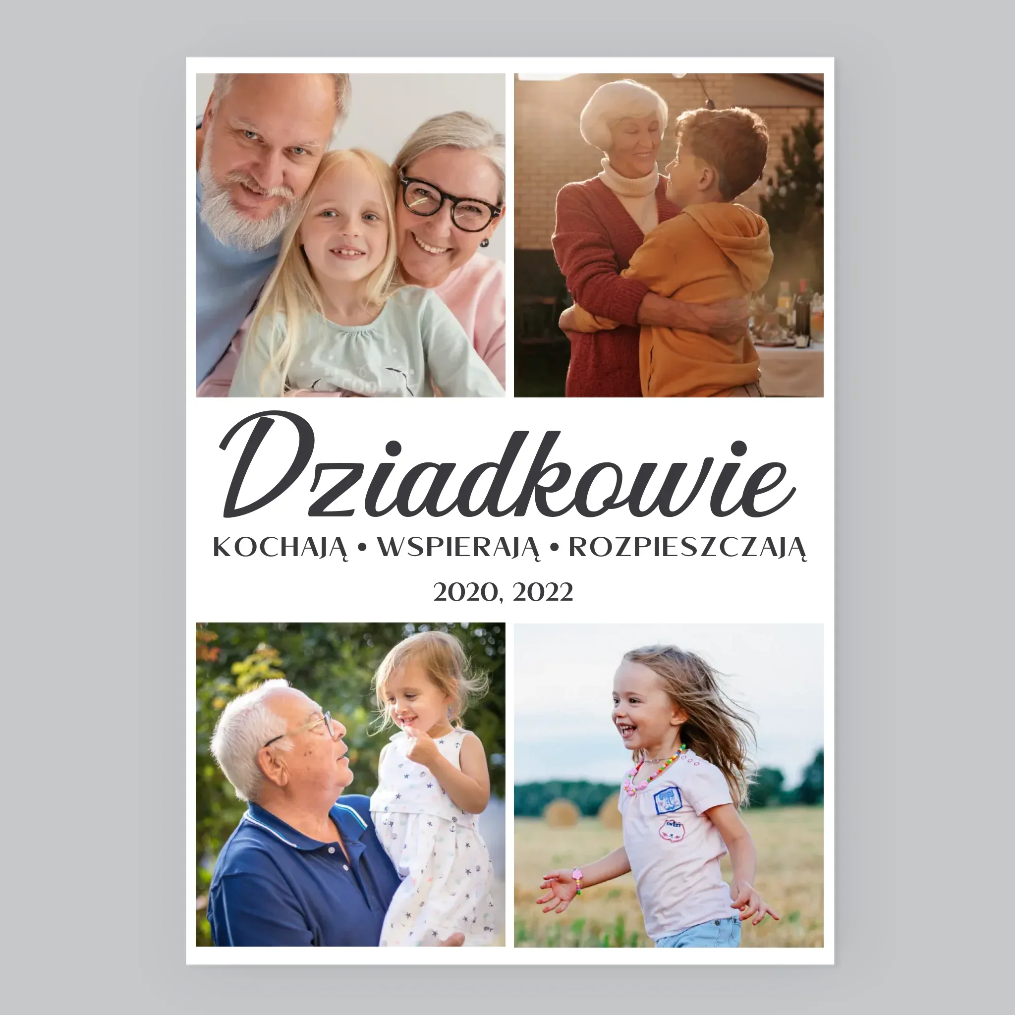 Fotokolaż: Kochani Dziadkowie - Wydruk Obramowany