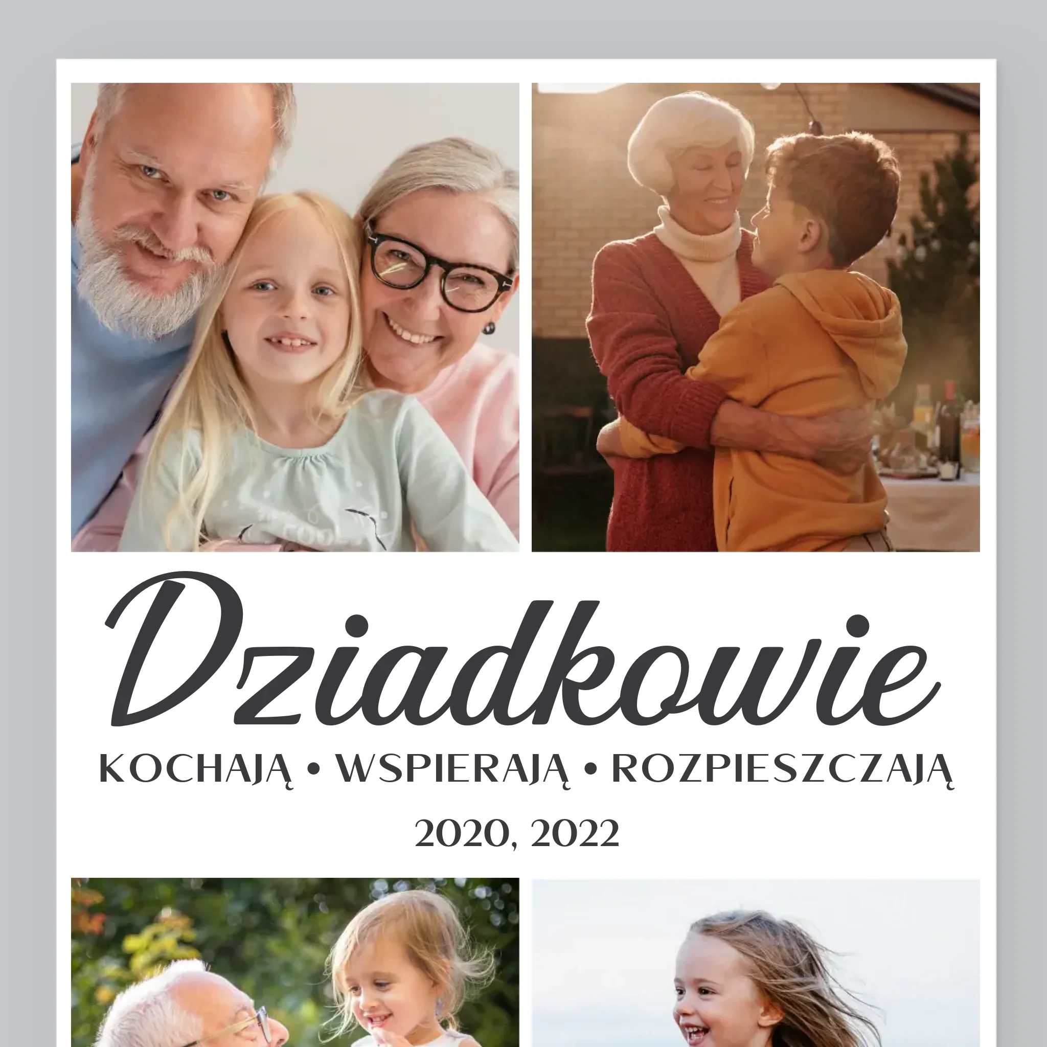 Fotokolaż: Kochani Dziadkowie - Wydruk Obramowany - Image 2