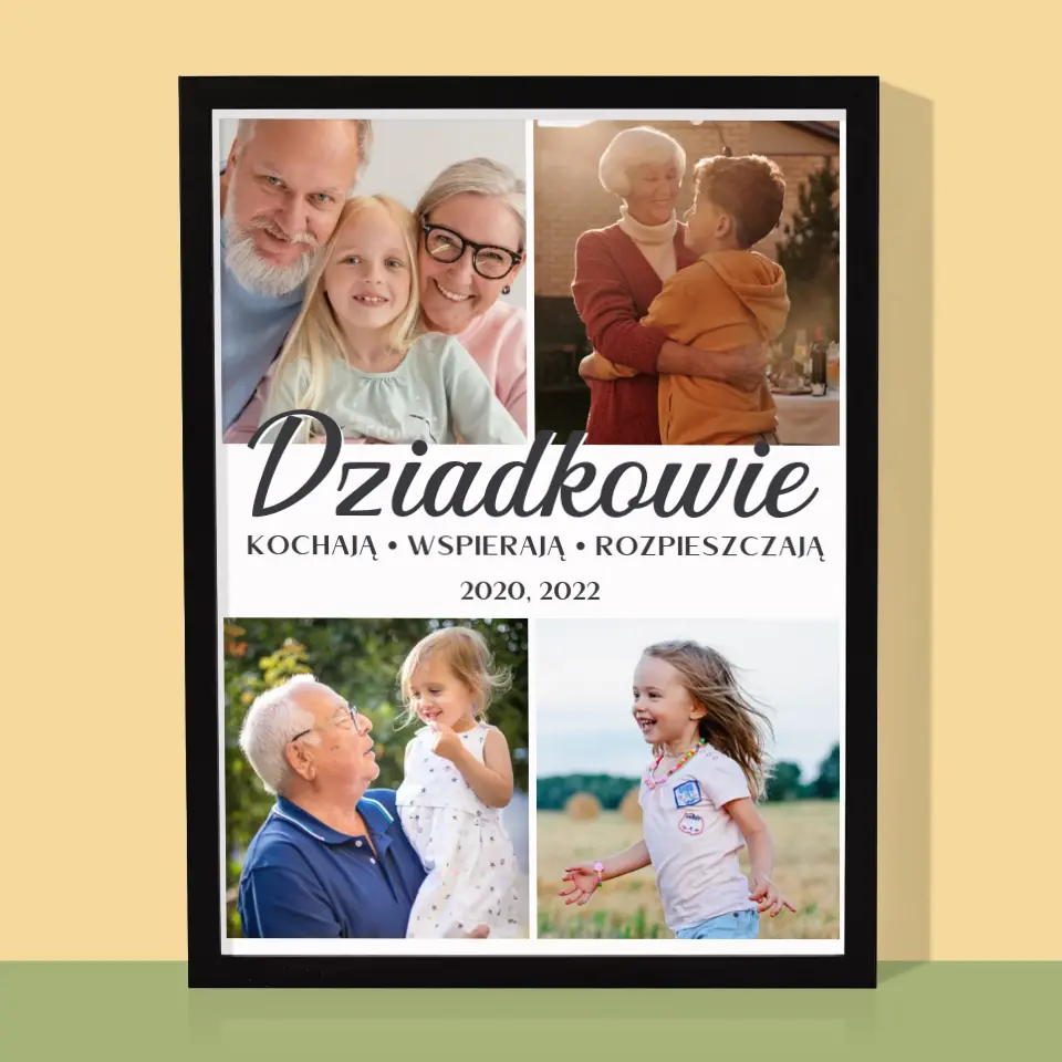 Fotokolaż: Kochani Dziadkowie - Wydruk Obramowany - Image 5