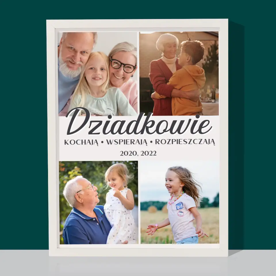 Fotokolaż: Kochani Dziadkowie - Wydruk Obramowany - Image 8