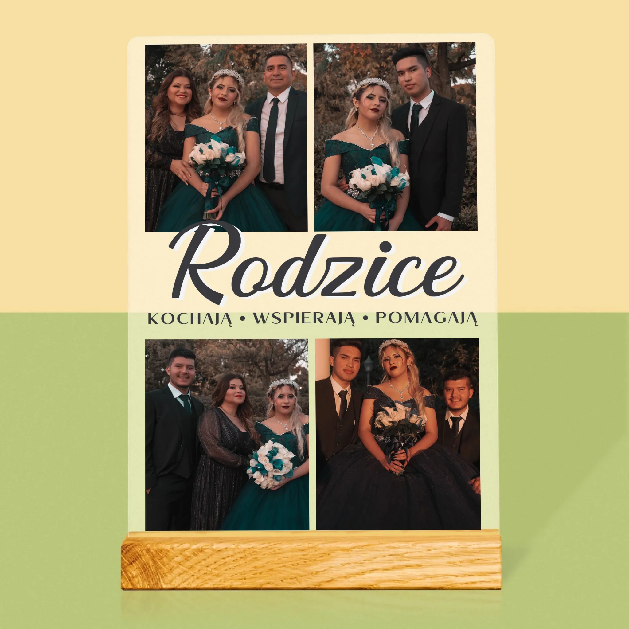 Fotokolaż: Kochani Rodzice - Wydruk Na Szkle Akrylowym - Image 3