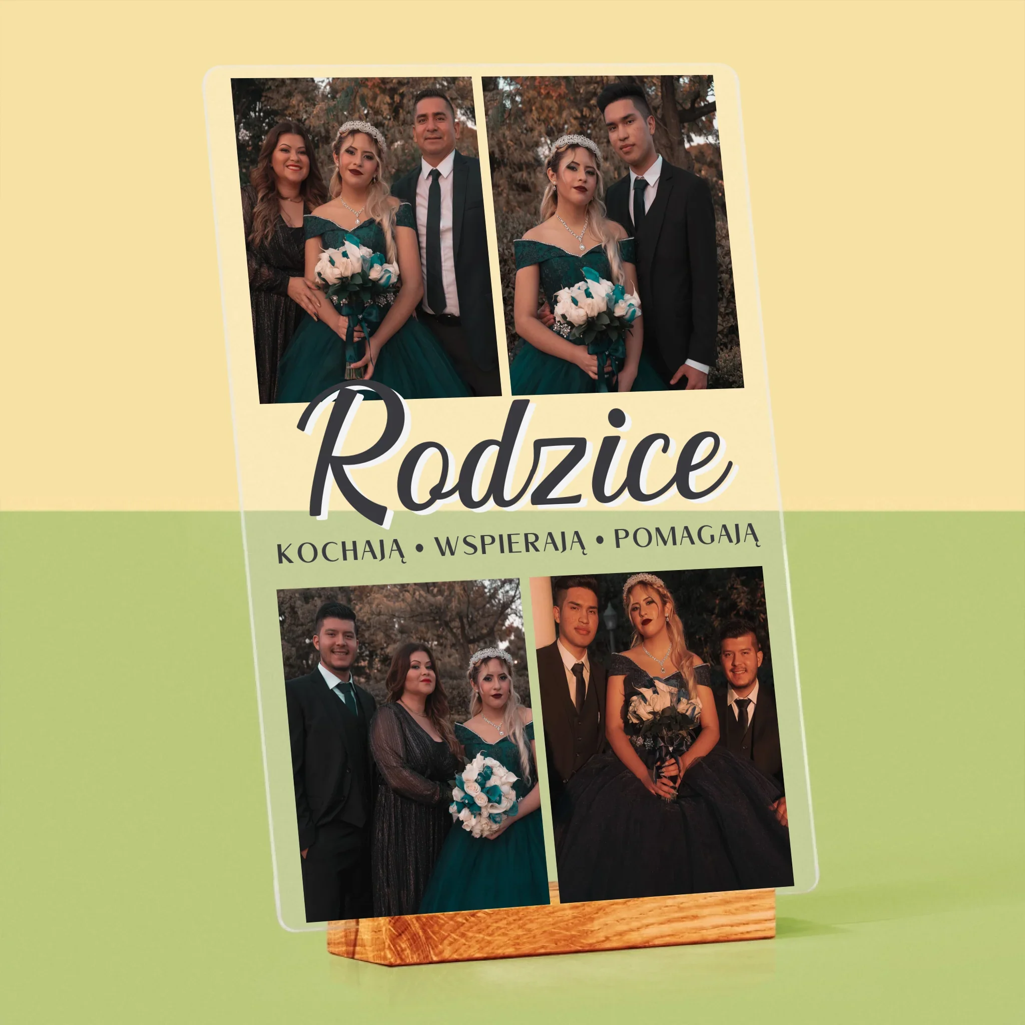 Fotokolaż: Kochani Rodzice - Wydruk Na Szkle Akrylowym - Image 4