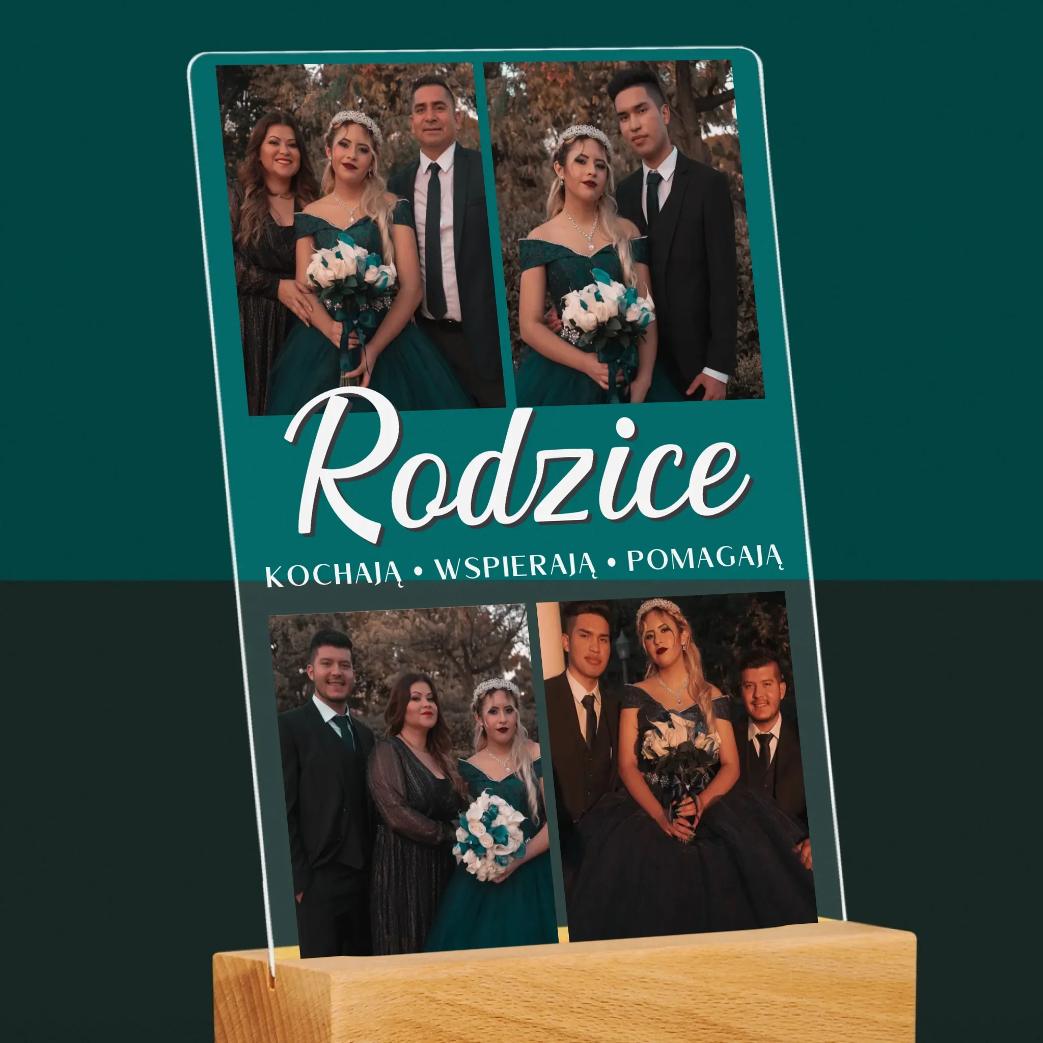 Fotokolaż: Kochani Rodzice - Wydruk Na Szkle Akrylowym - Image 9