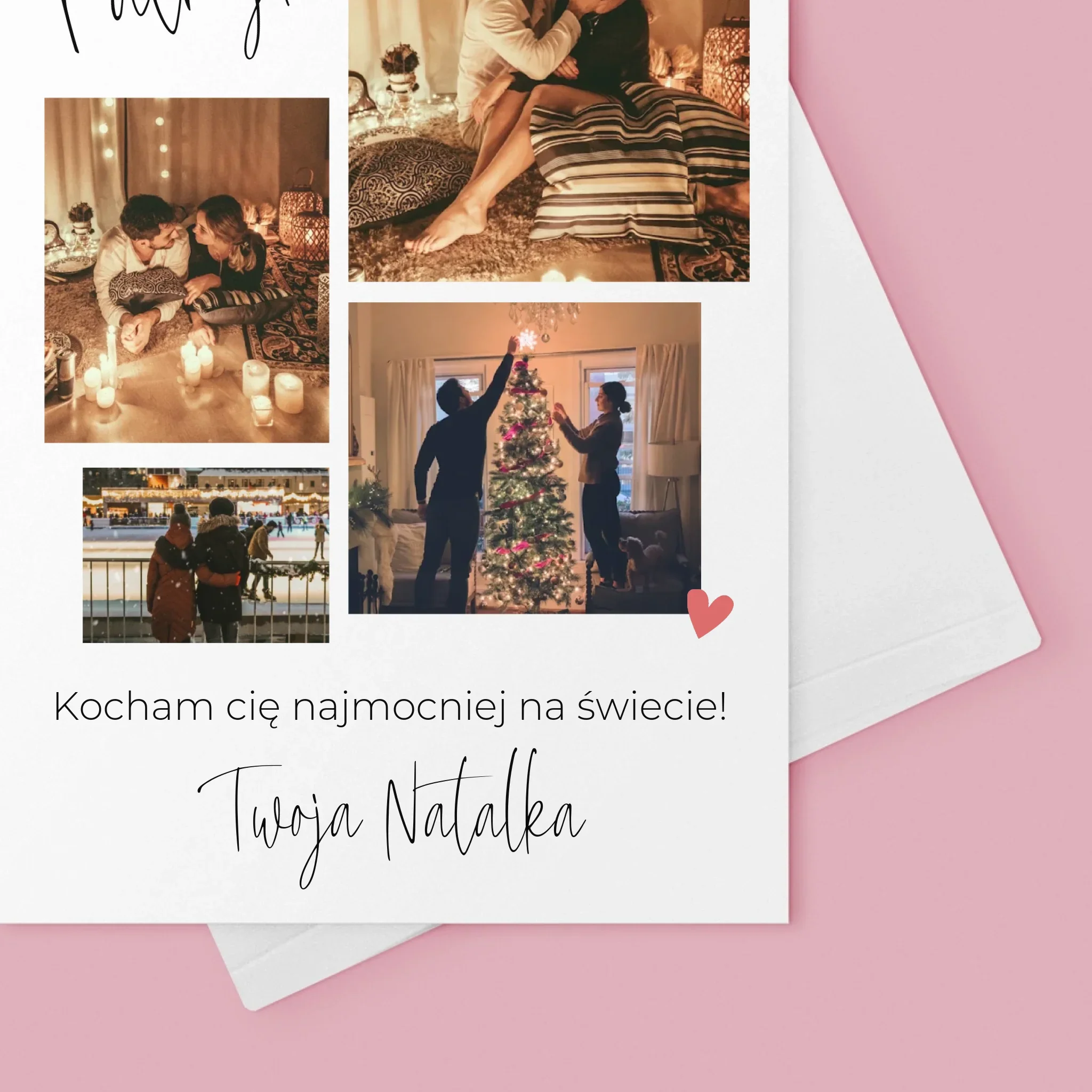 Fotokolaż: Kochanie Kocham Cię - Kartka z Życzeniami - Image 4