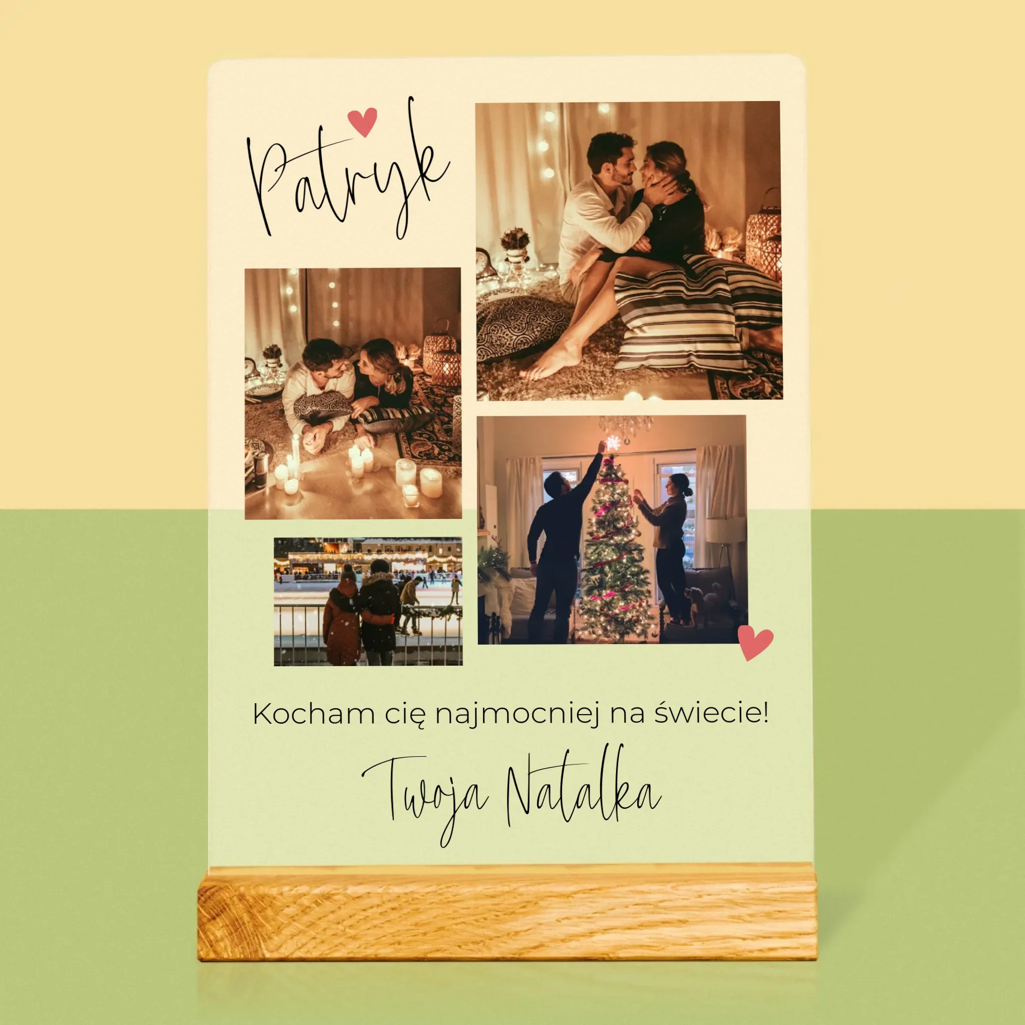 Fotokolaż: Kochanie Kocham Cię - Wydruk Na Szkle Akrylowym - Image 3