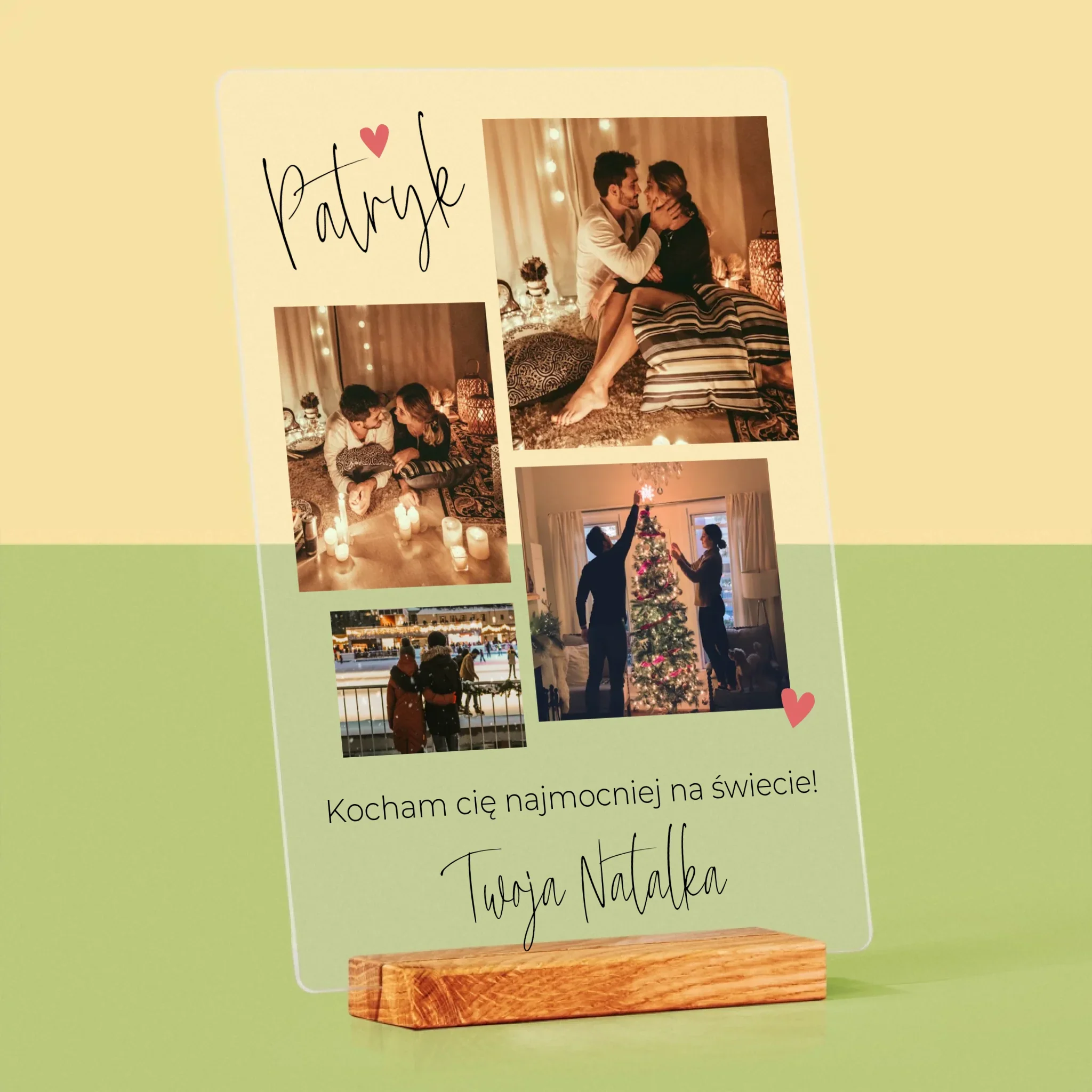 Fotokolaż: Kochanie Kocham Cię - Wydruk Na Szkle Akrylowym - Image 4