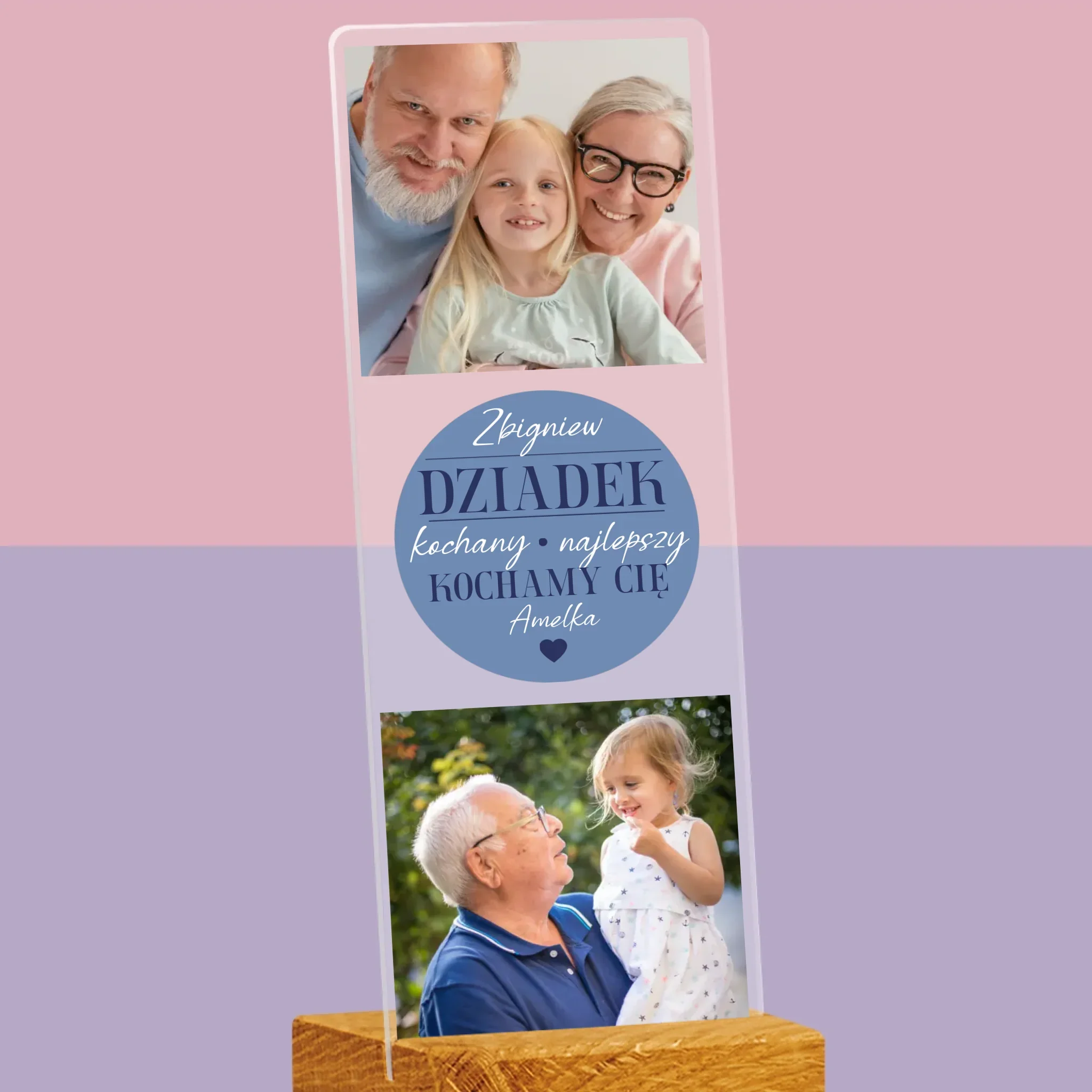 Fotokolaż: Kochany Dziadek - Zdjęcie Na Szkle Akrylowym Fotobudka - Image 2