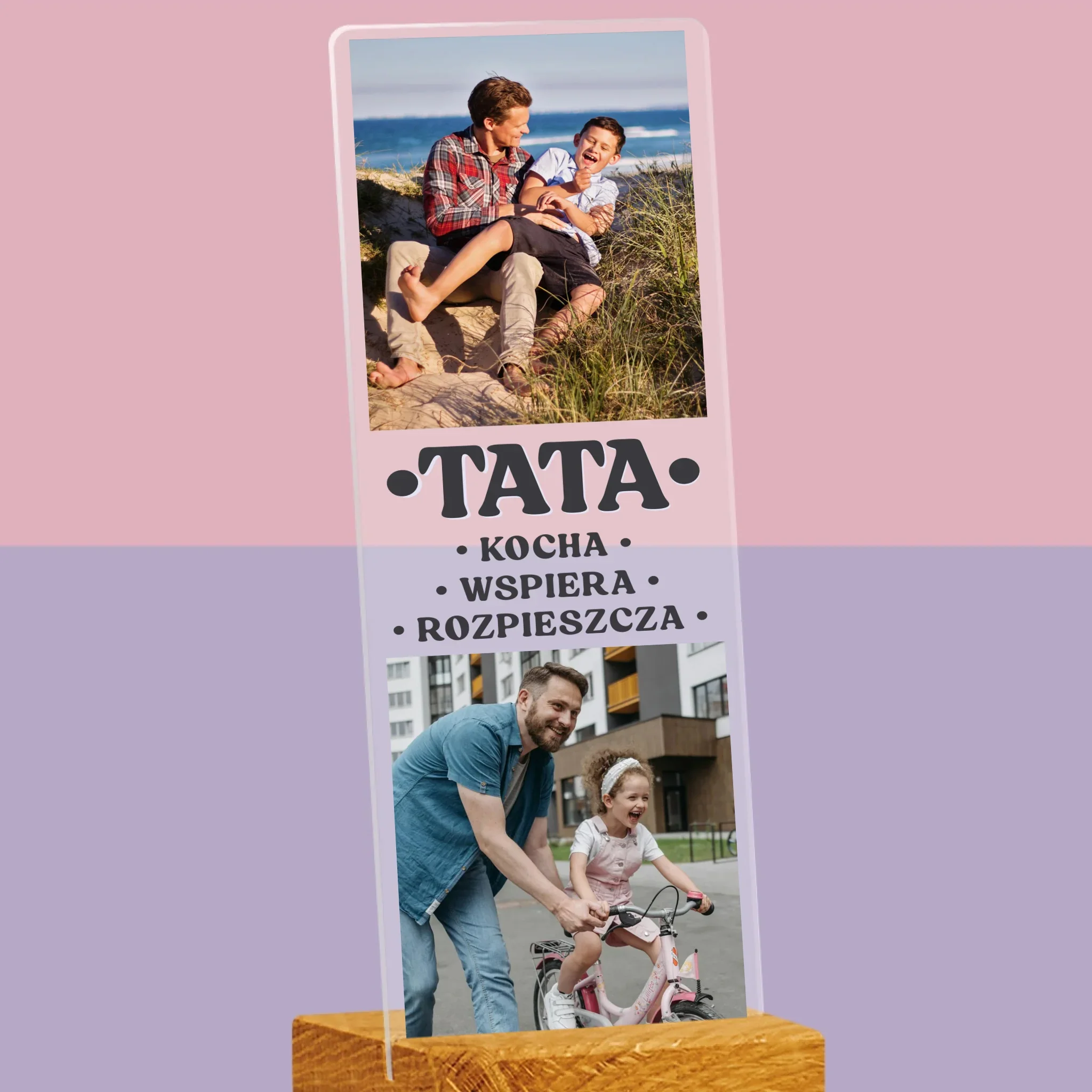 Fotokolaż: Kochany Tata - Zdjęcie Na Szkle Akrylowym Fotobudka - Image 2