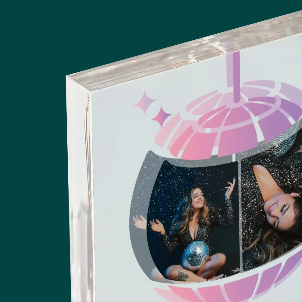 Fotokolaż: Królowa Disco - Blok Akrylowy z Nadrukiem - Image 4