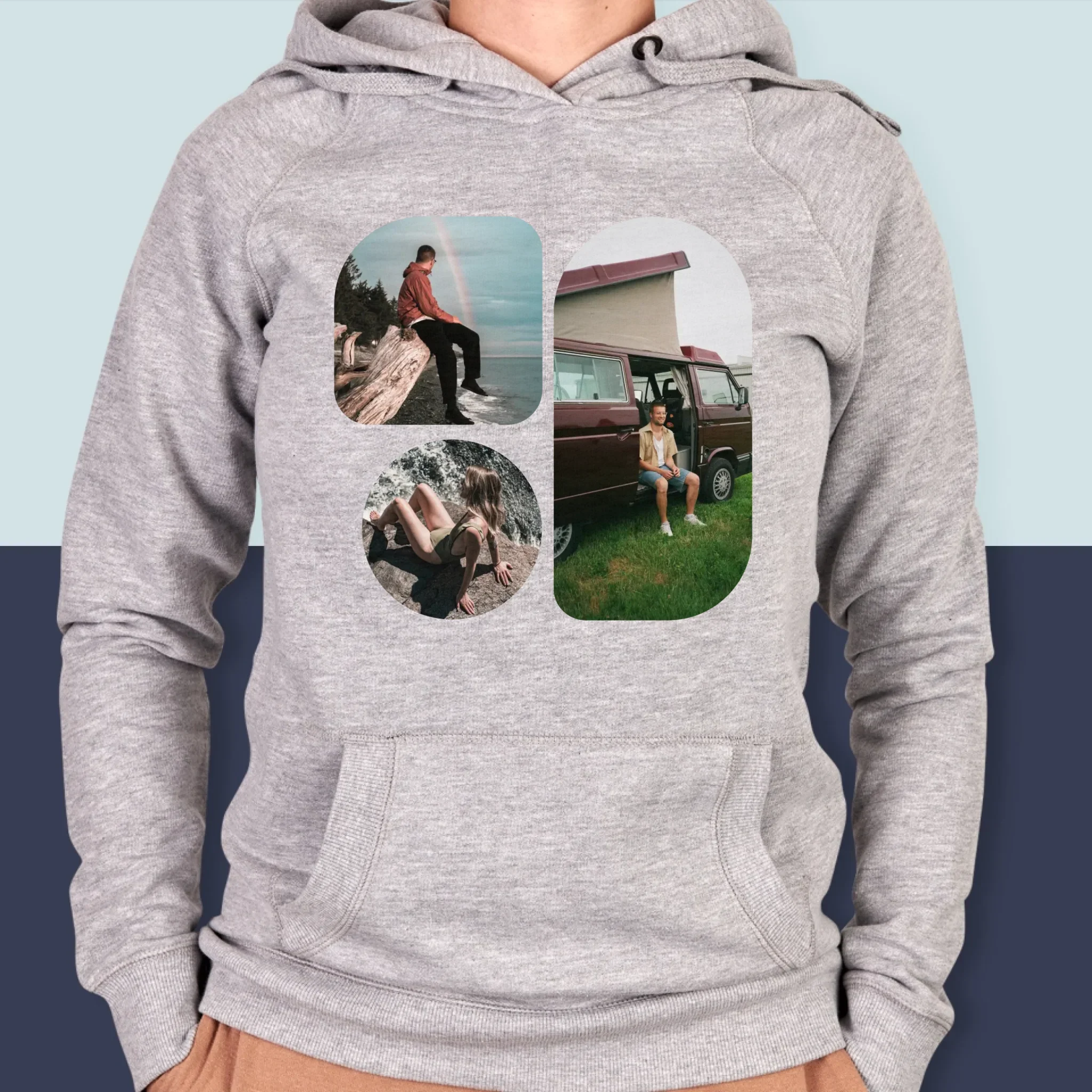 Fotokolaż: Kształty - Bluza Damska z Kapturem - Image 4