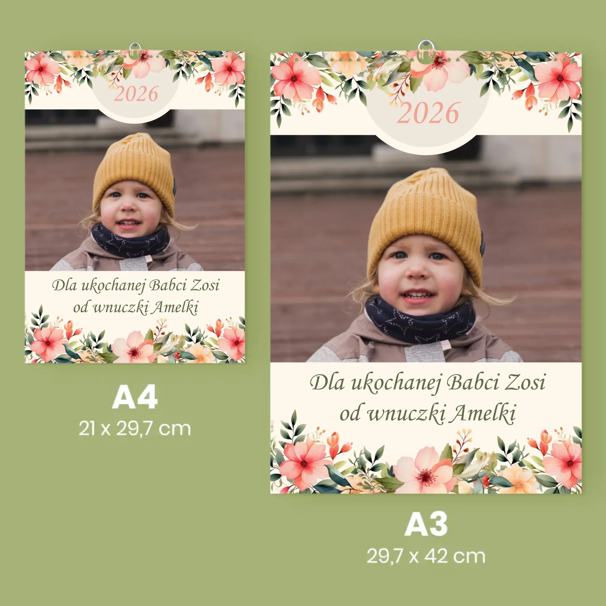 Fotokolaż: Kwiaty Dla Babci - Personalizowany Kalendarz Ścienny - Image 5