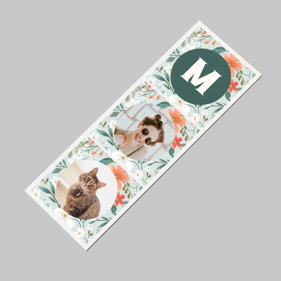 Fotokolaż: Kwiecisty Monogram - Magnes na lodówkę - Image 2
