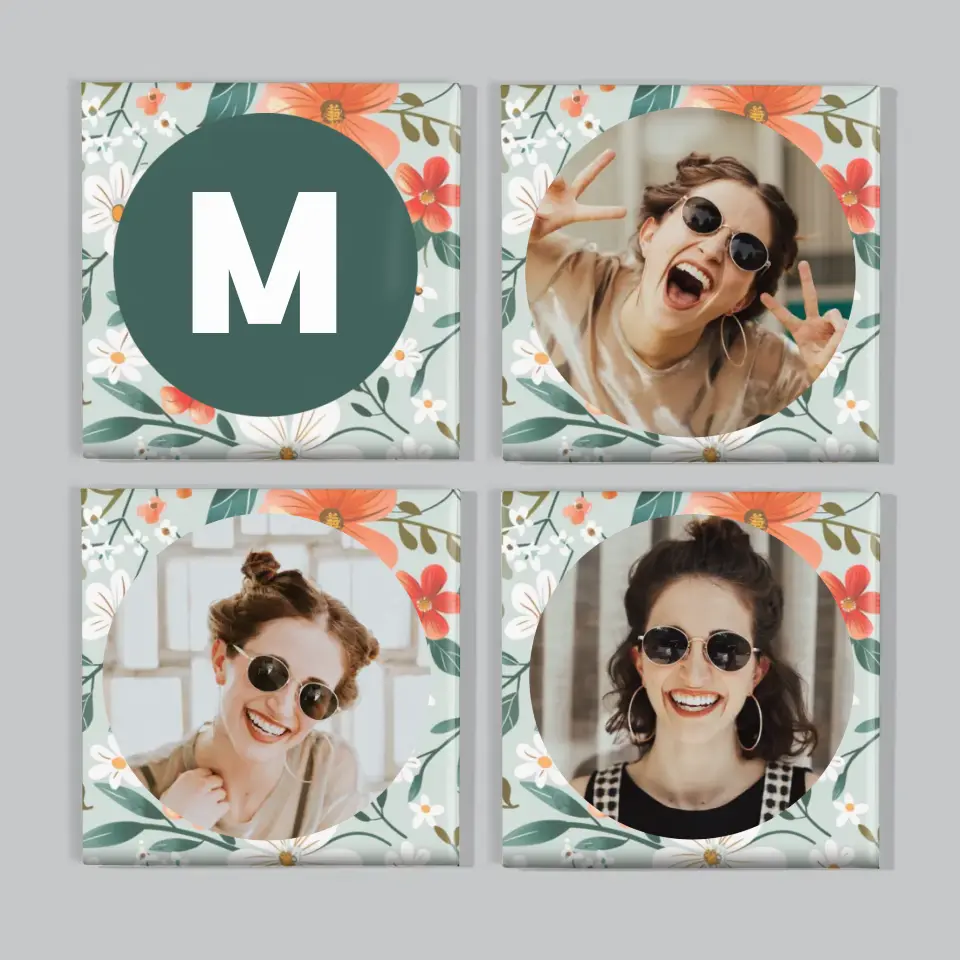 Fotokolaż: Kwiecisty Monogram - Zestaw Magnesów - Image 5