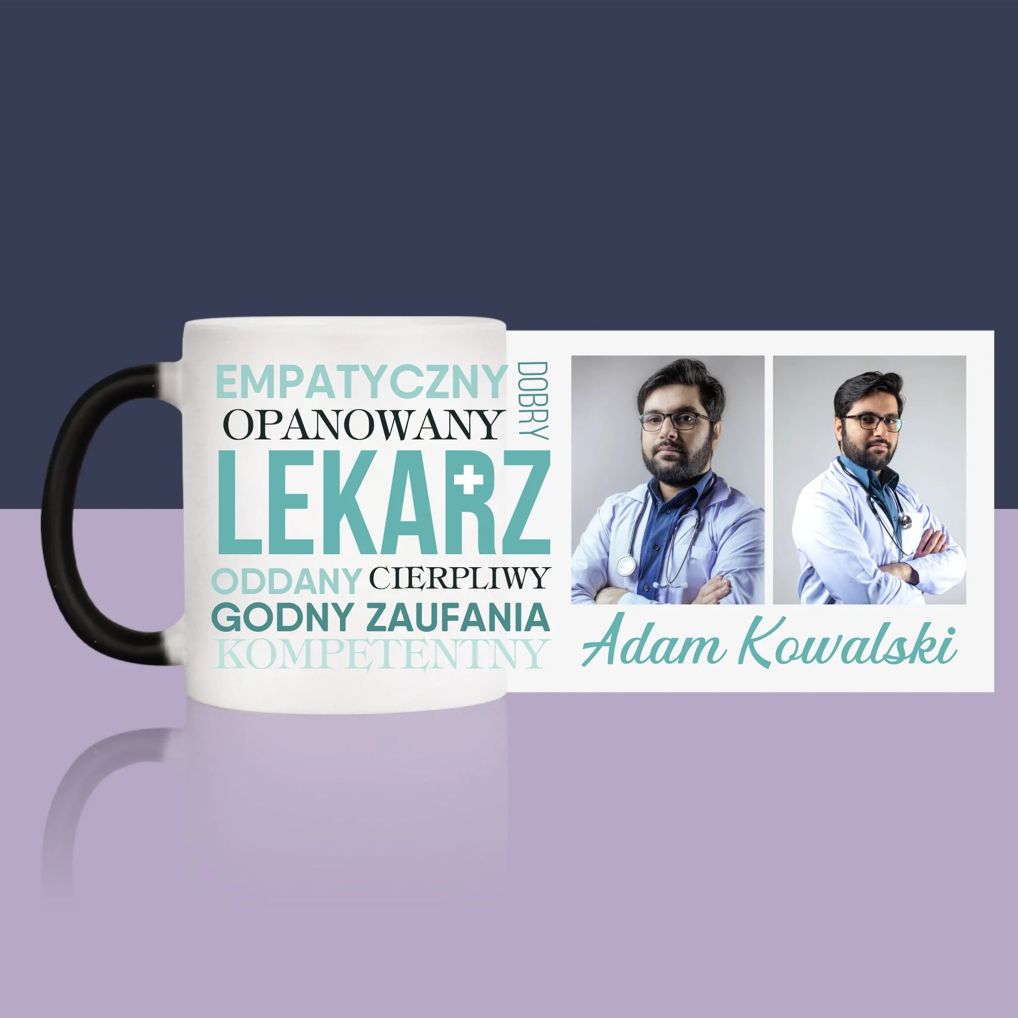 Fotokolaż: Lekarz Cechy - Kubek z Nadrukiem - Image 14