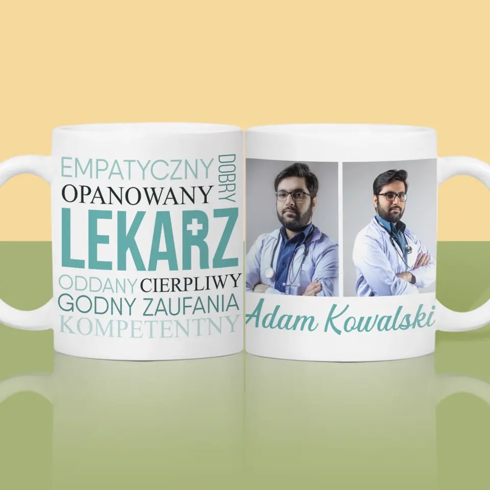 Fotokolaż: Lekarz Cechy - Kubek z Nadrukiem - Image 2