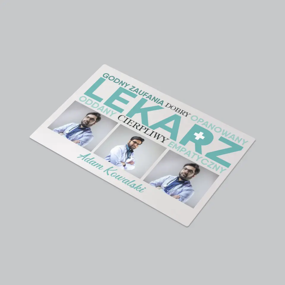 Fotokolaż: Lekarz Cechy - Podkładka Na Biurko - Image 3