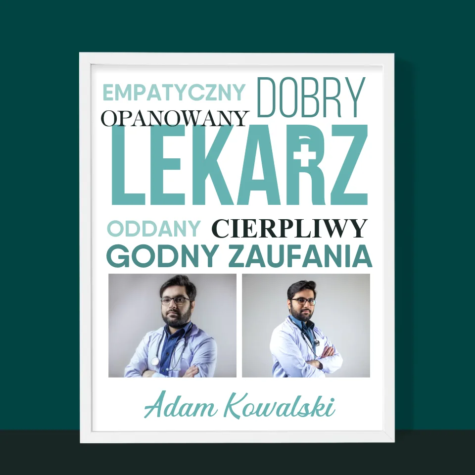 Fotokolaż: Lekarz Cechy - Wydruk Obramowany - Image 10