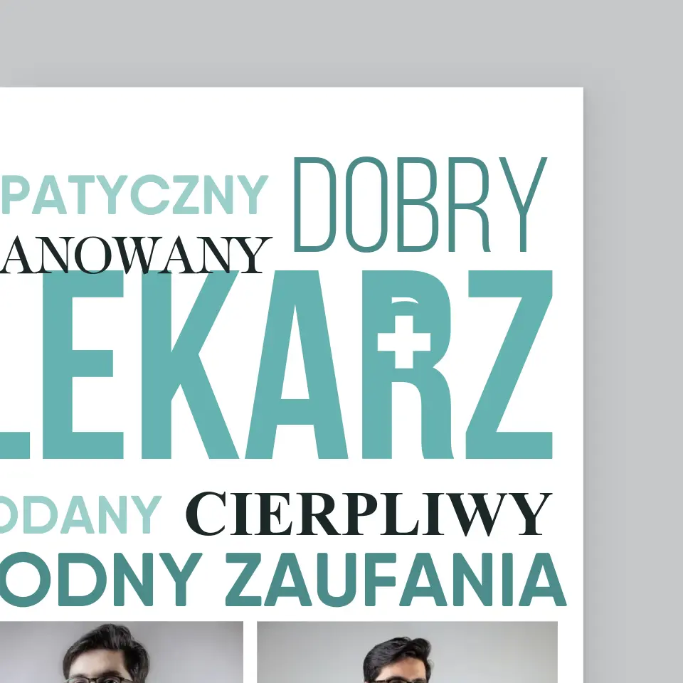 Fotokolaż: Lekarz Cechy - Wydruk Obramowany - Image 3