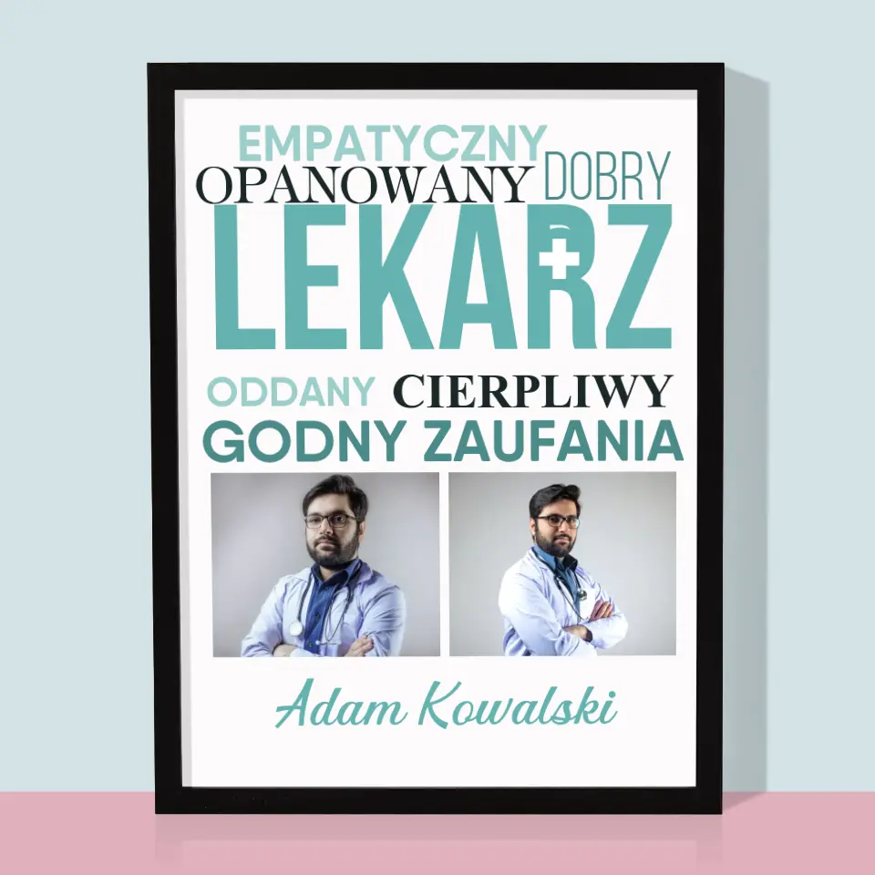Fotokolaż: Lekarz Cechy - Wydruk Obramowany - Image 5