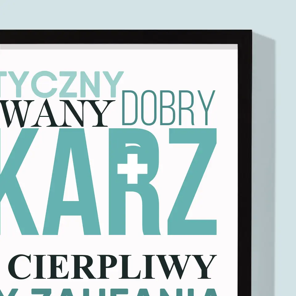 Fotokolaż: Lekarz Cechy - Wydruk Obramowany - Image 6