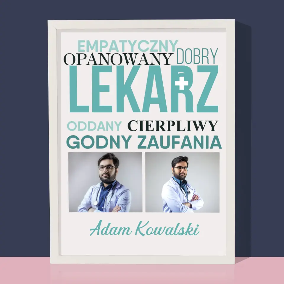 Fotokolaż: Lekarz Cechy - Wydruk Obramowany - Image 8