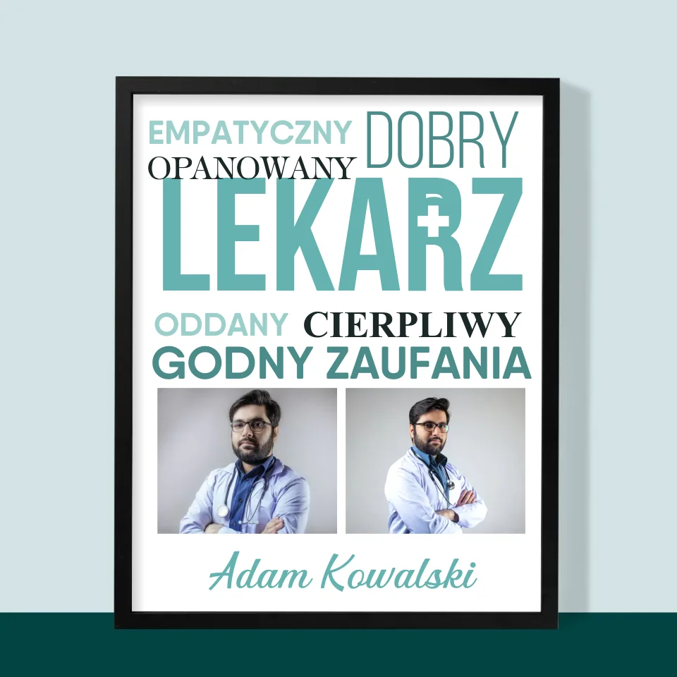 Fotokolaż: Lekarz Cechy - Wydruk Obramowany - Image 9