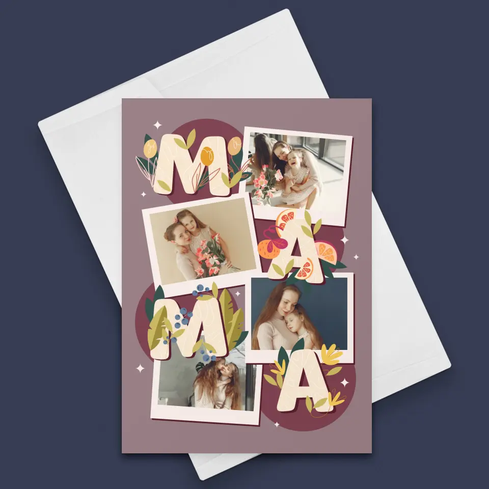 Fotokolaż: Literki Mama - Kartka z Życzeniami - Image 3